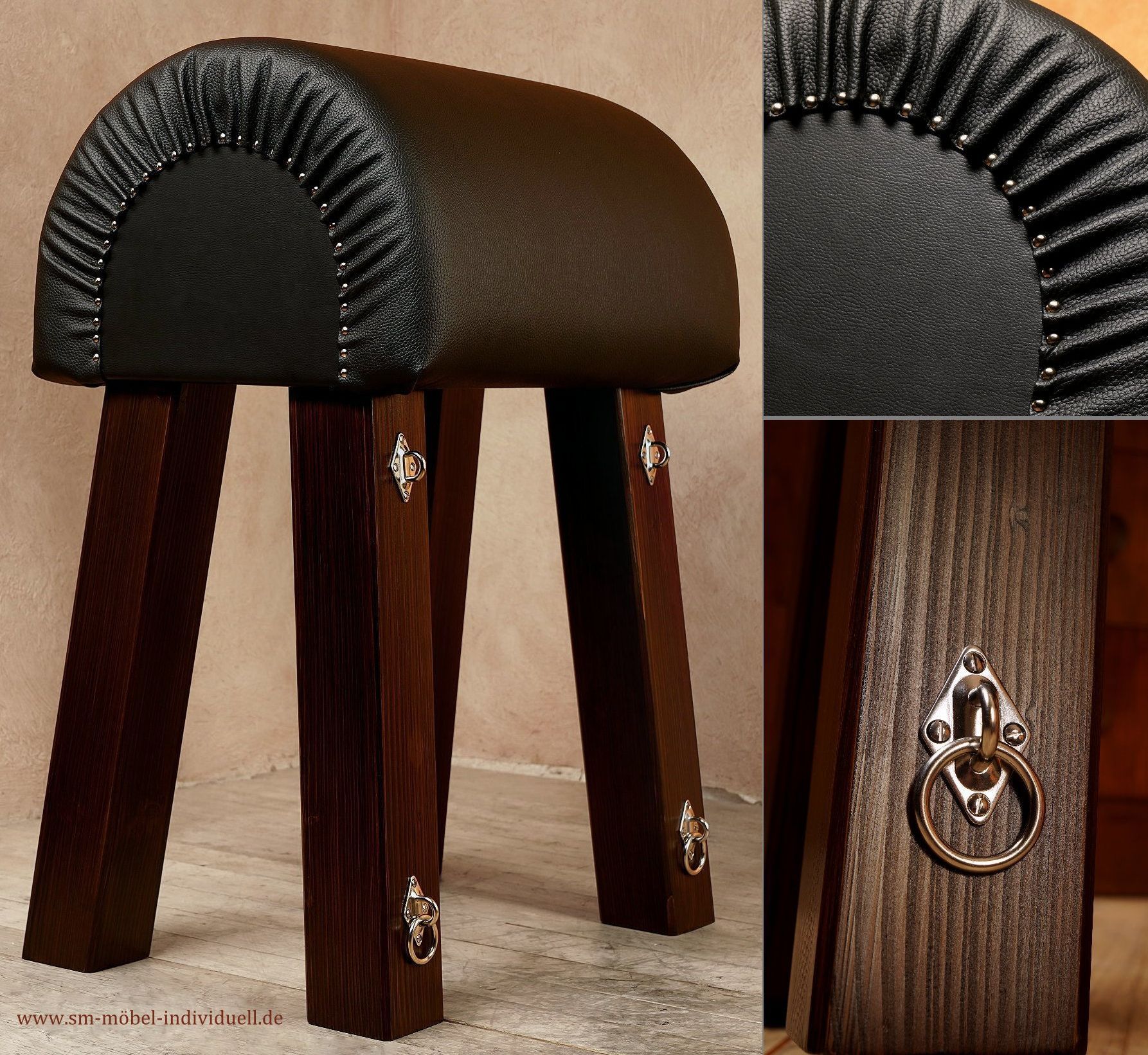 Rundbock Strafbock BDSM-Bock Leder gepolstert