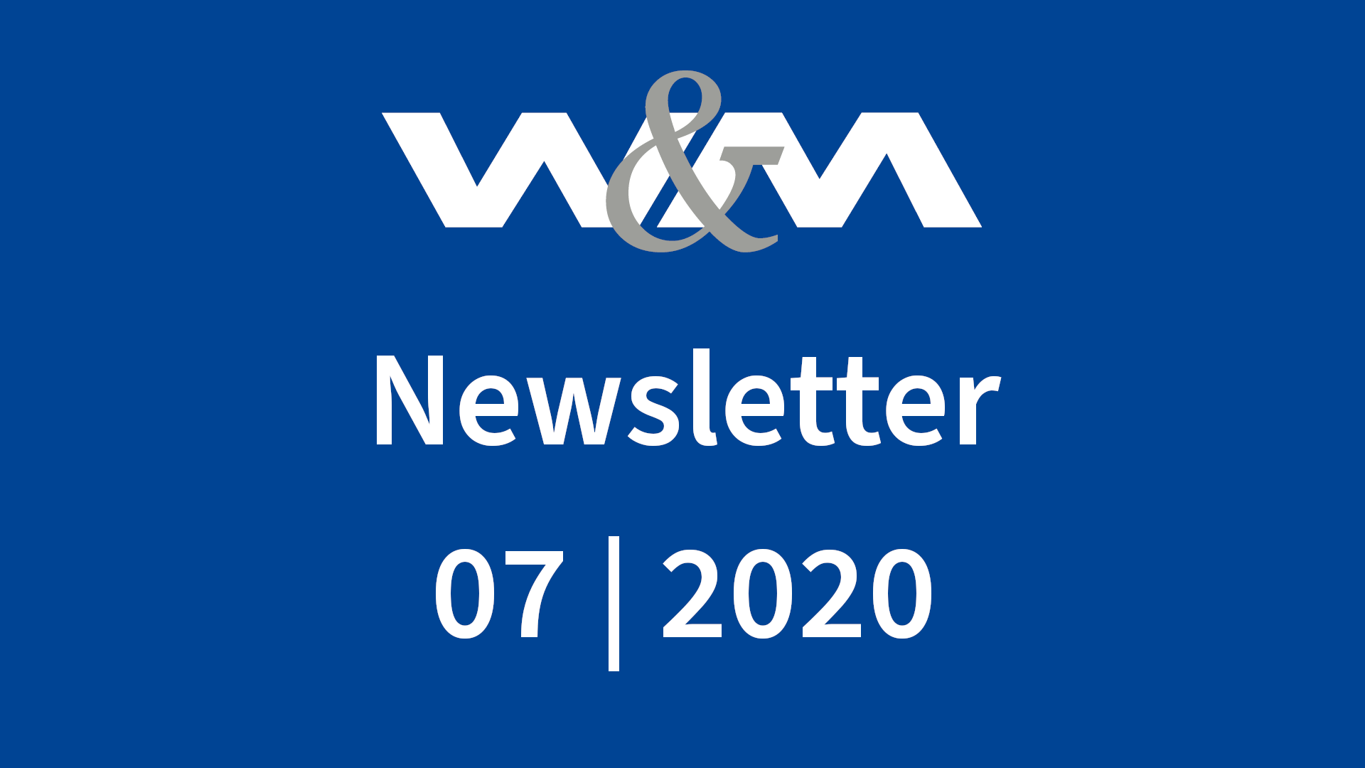 Newsletter 07/2020