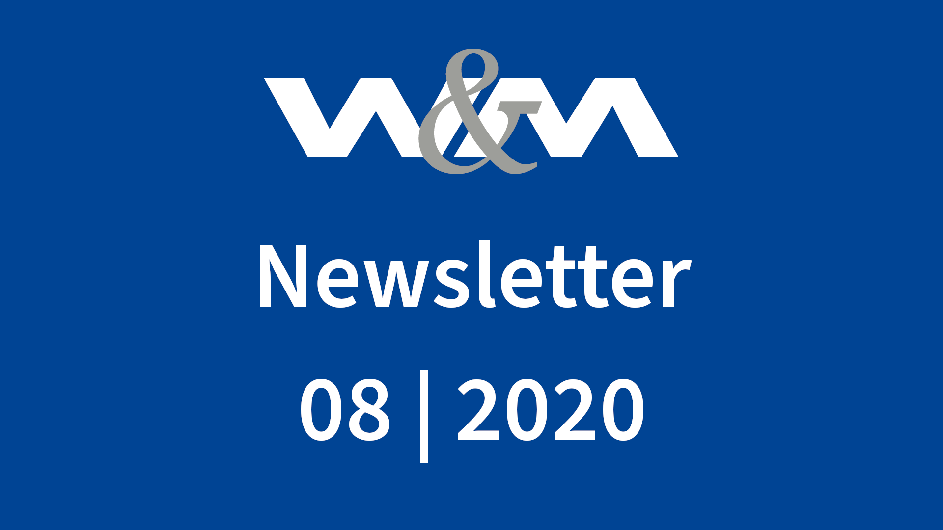 Newsletter 08/2020