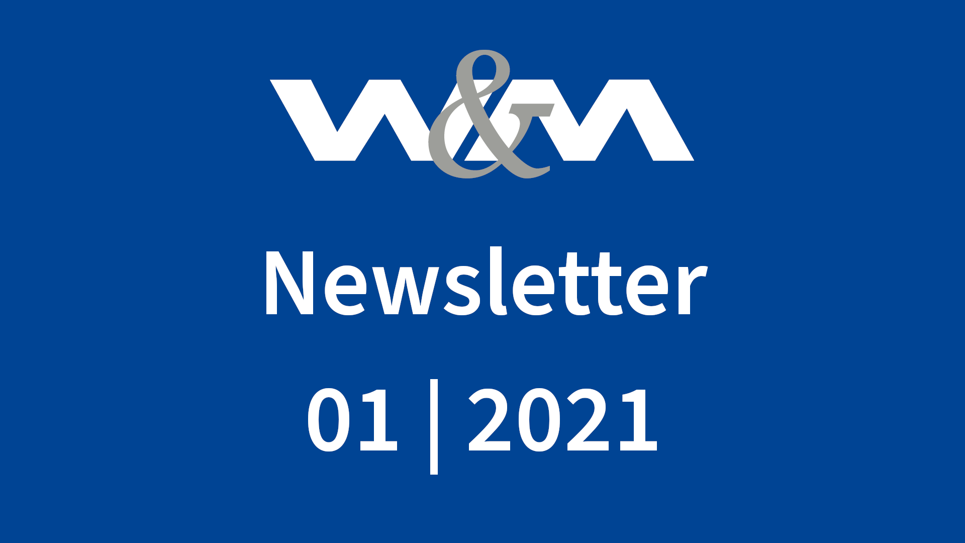 Newsletter 01/2021