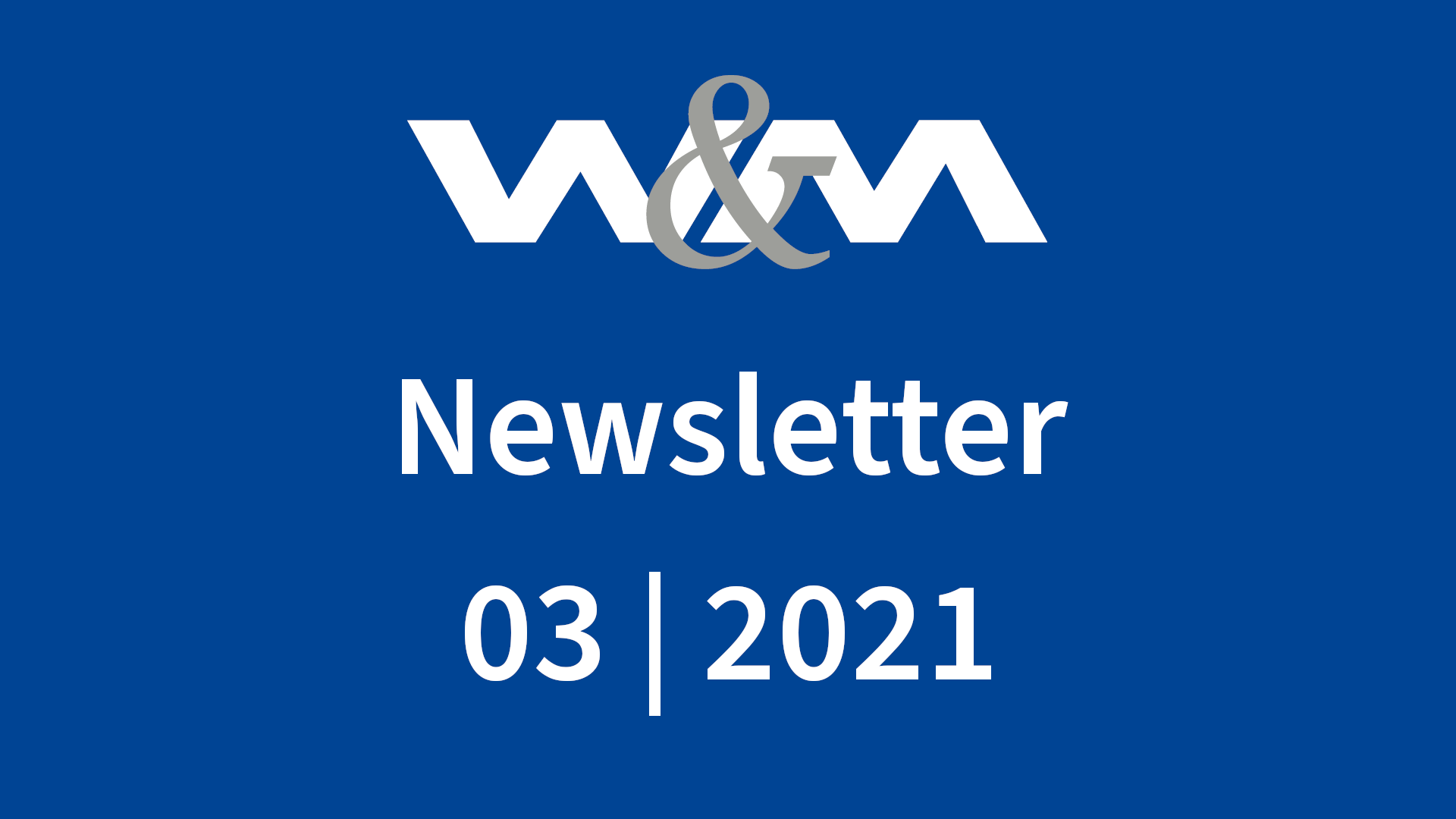 Newsletter 03/2021
