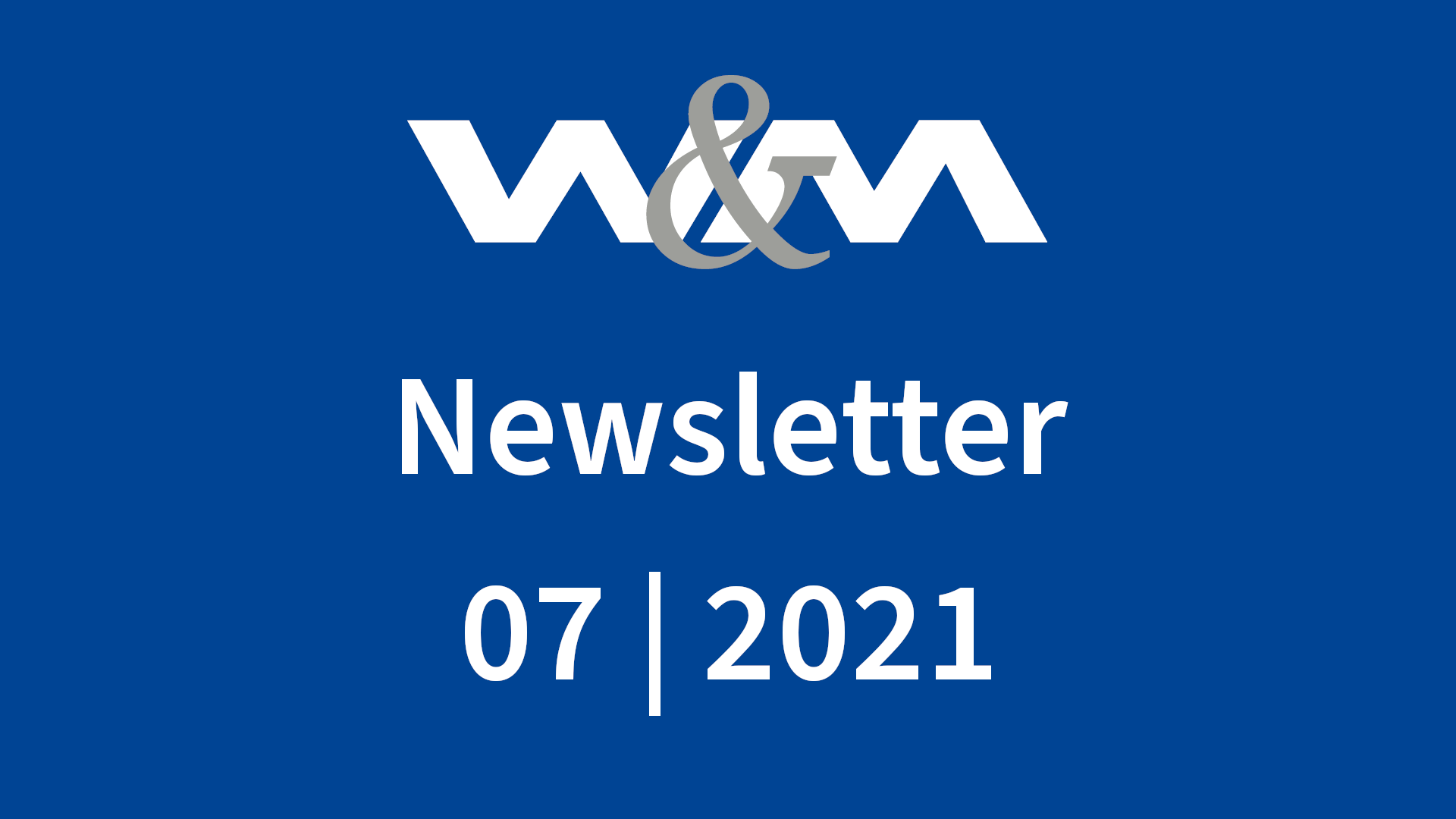 Newsletter 07/2021