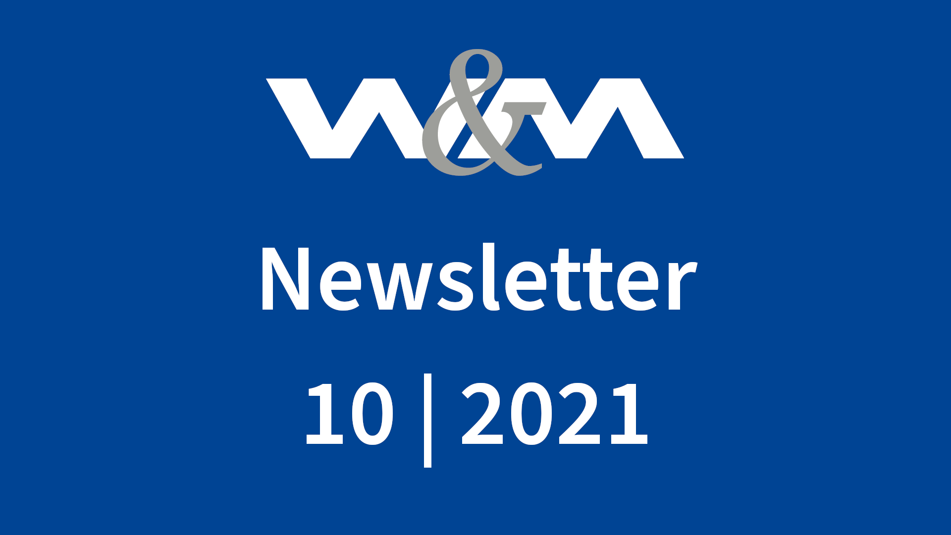 Newsletter 10/2021