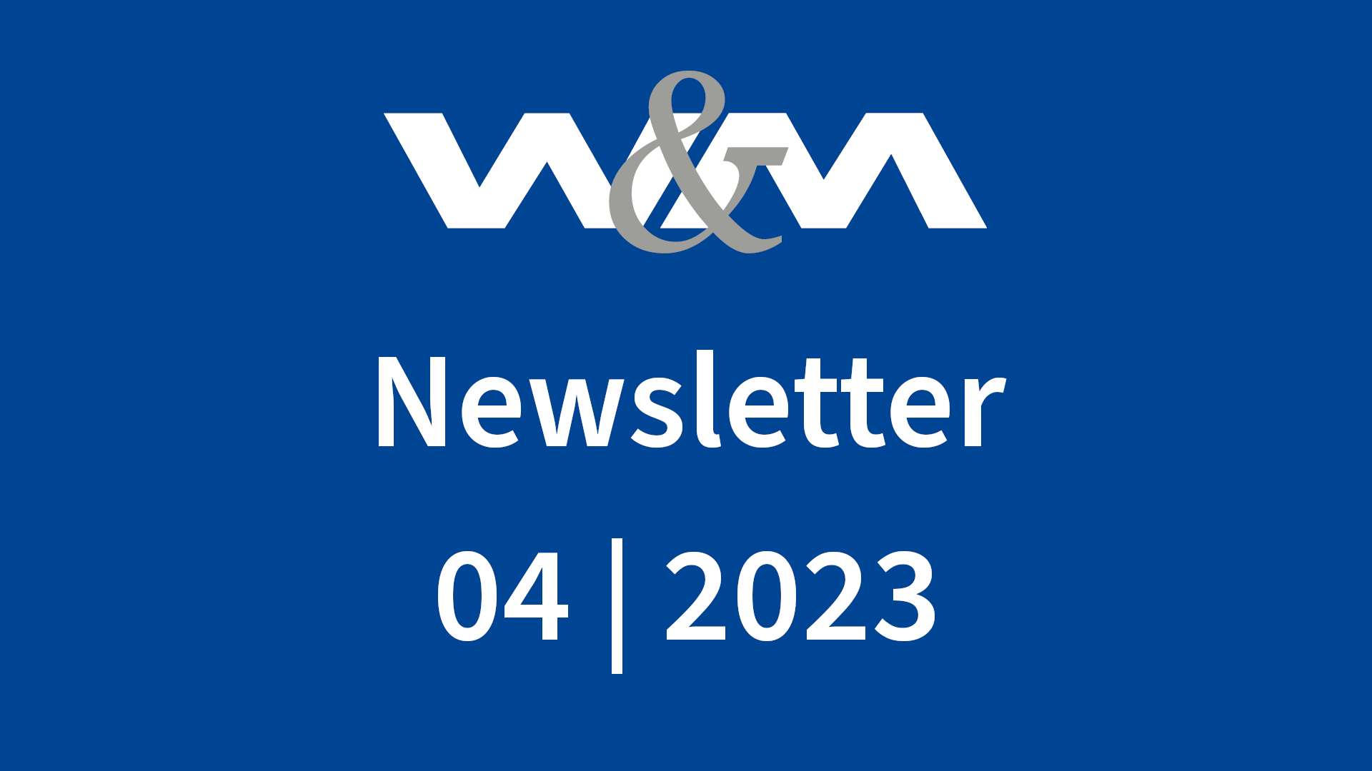 Newsletter 04/2023