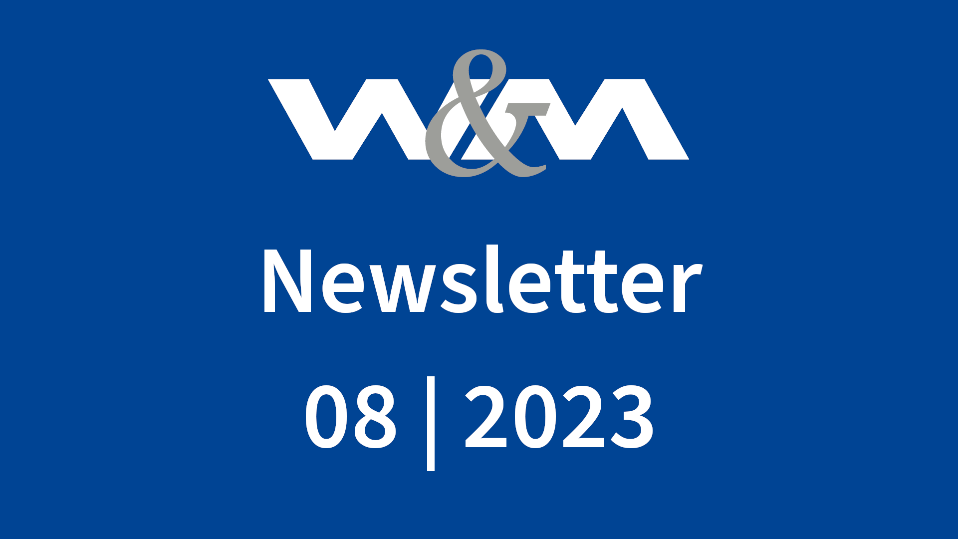 Newsletter 08/2023