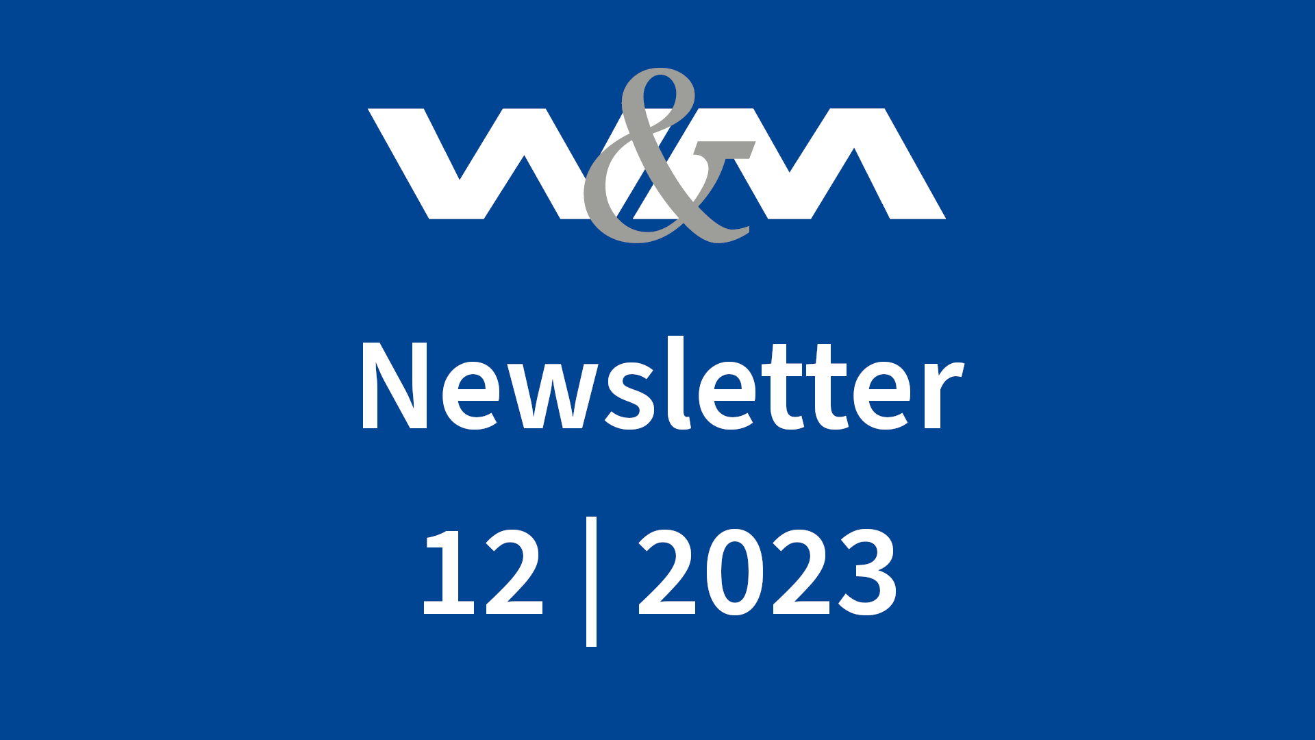 Newsletter 12/2023
