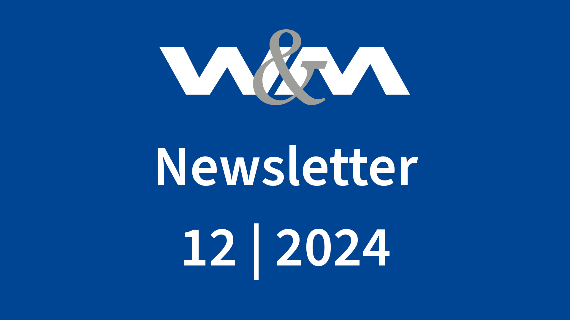 Newsletter 12/2024