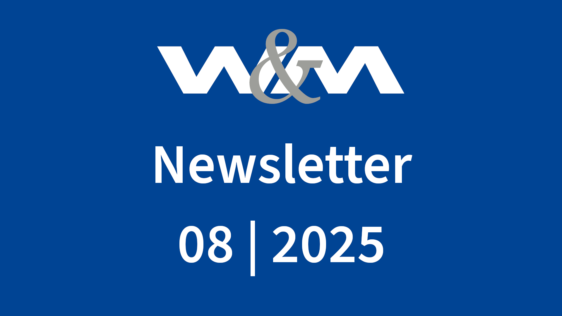Newsletter 8/2025