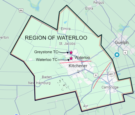 region of waterloo map