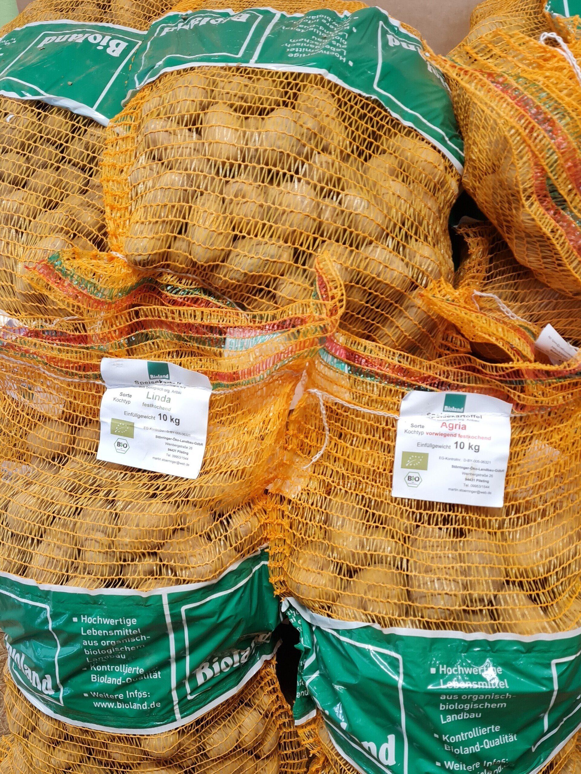 Bio-Kartoffeln Agria und Linda.