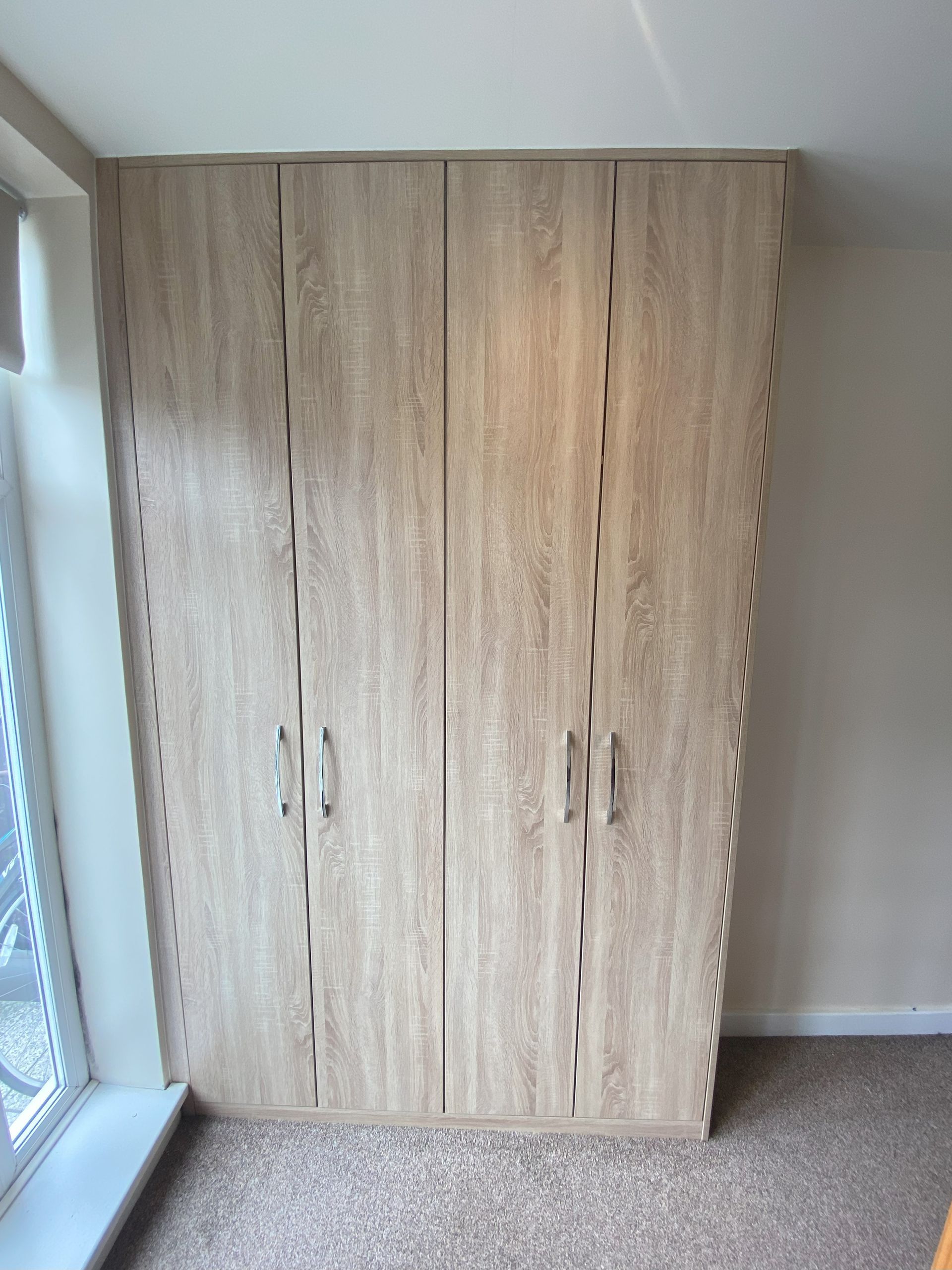amazing wood look cupboards installed Stunning wood look bedroom cupboard fitting service