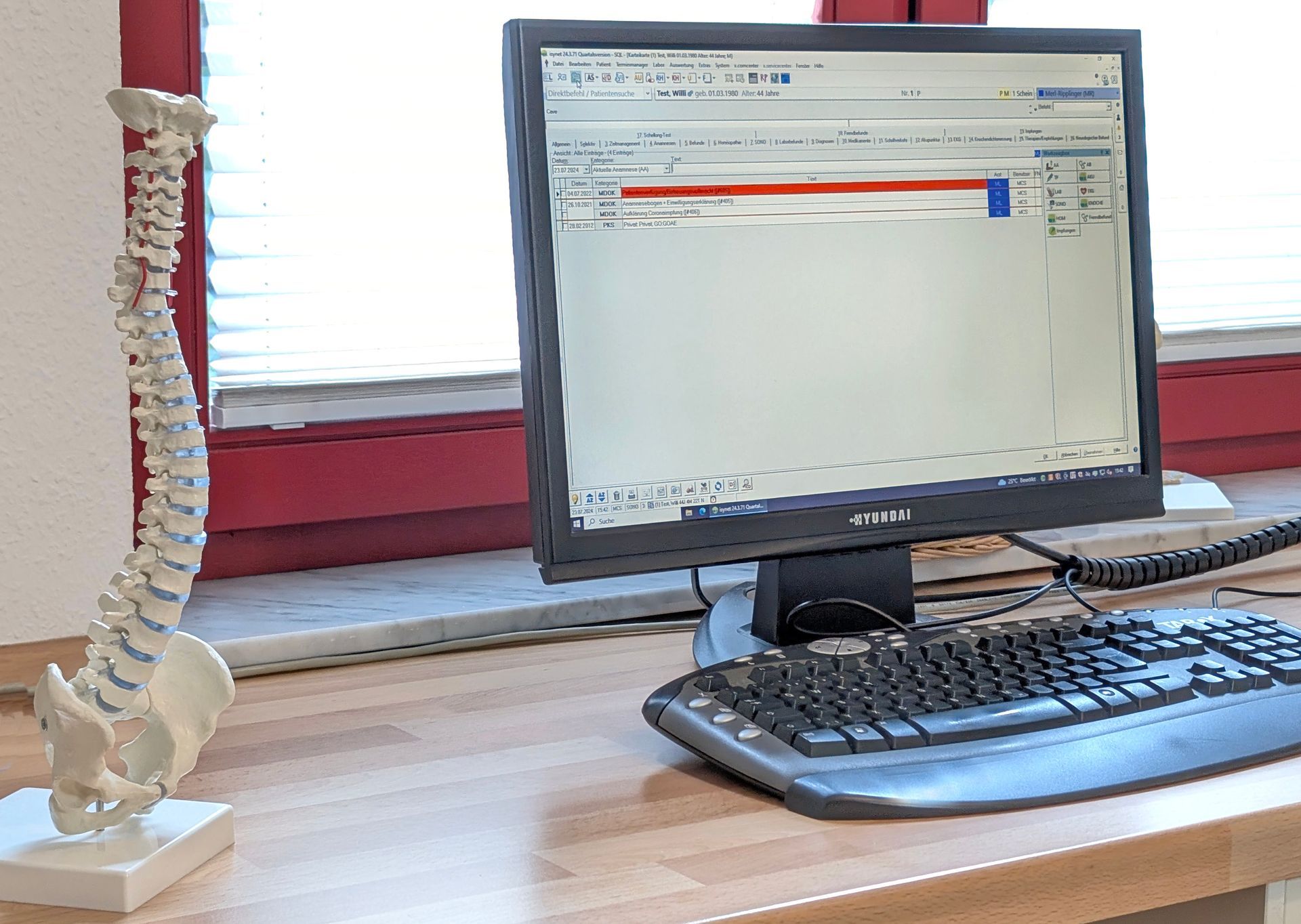 Wirbelsäule und Krankheitsanamese