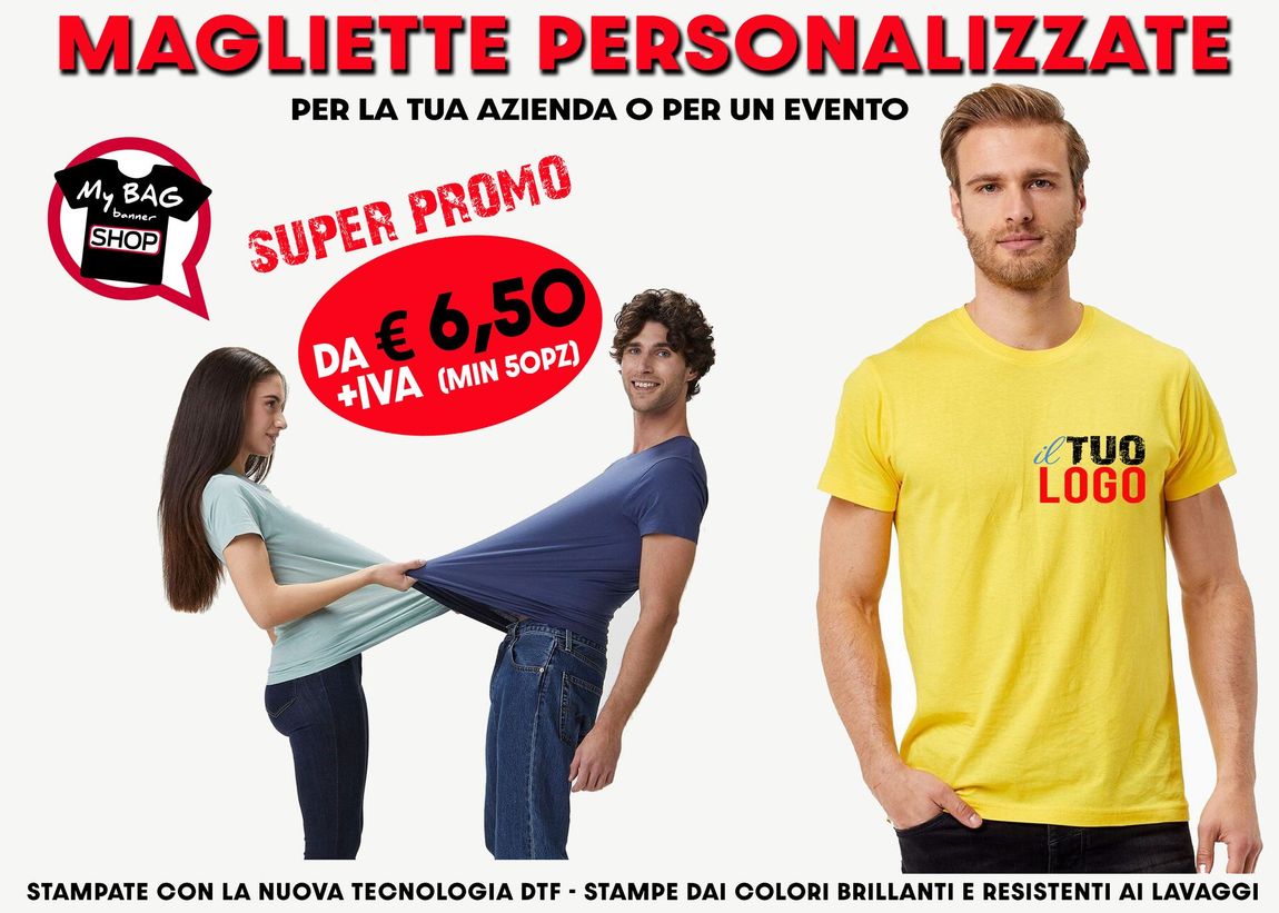 T shirt personalizzate, magliette stampate con DTF