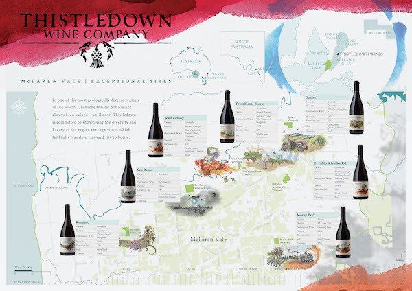 Thistledown Wines McLaren Vale Vineyard Sites Map Thistledown Wines McLaren Vale Vineyard Sites Map