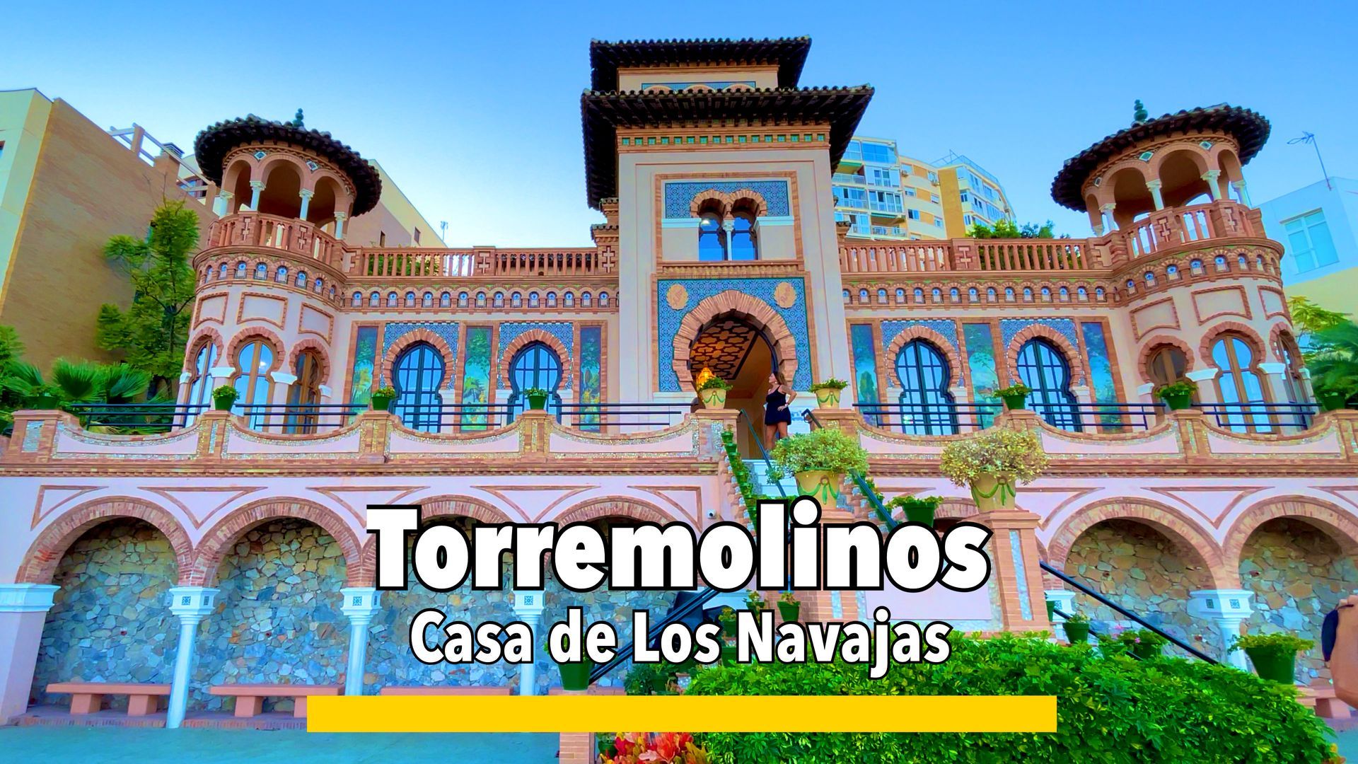 Casa de los Navajas in Torremolinos, an iconic historic building with intricate architecture, located near the beachfront promenade