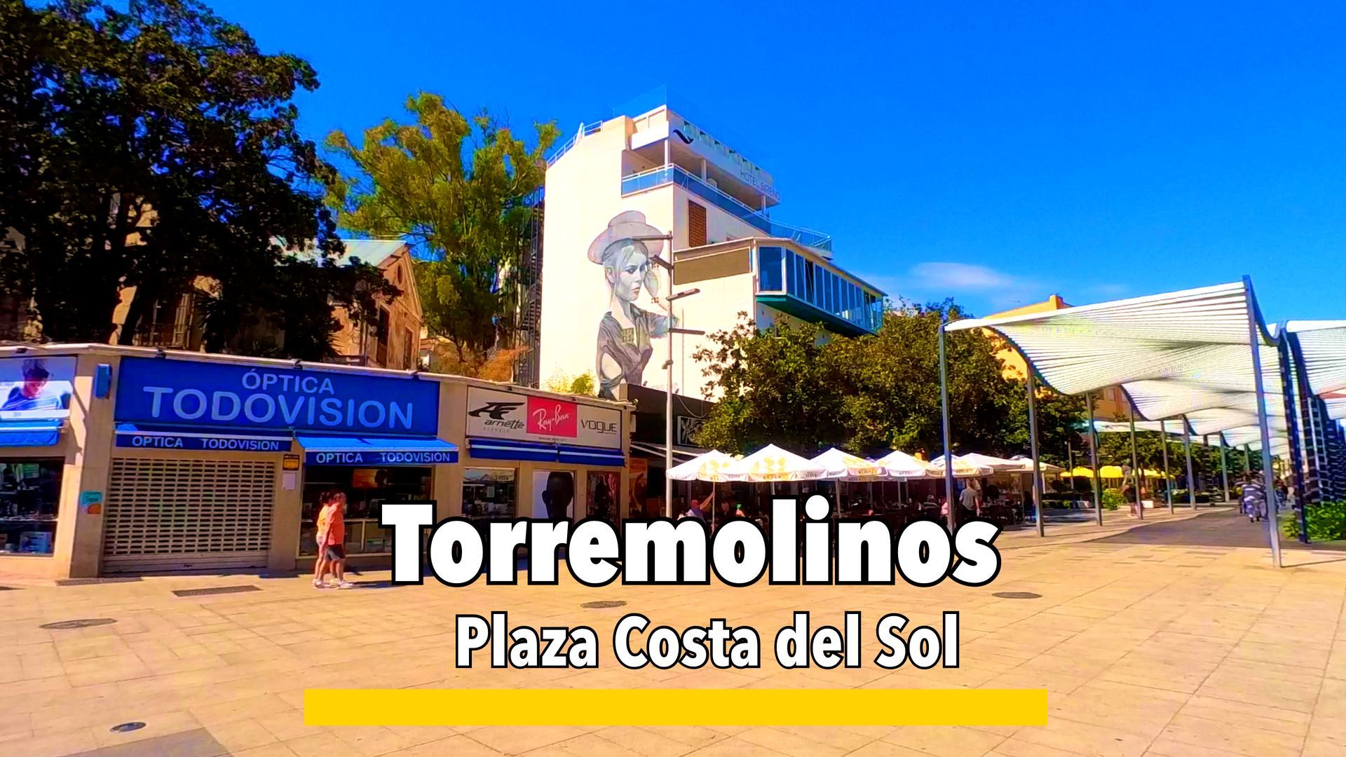 Plaza Costa del Sol in Torremolinos, a lively square with fountains, cafes, and a central location near shops and attractions