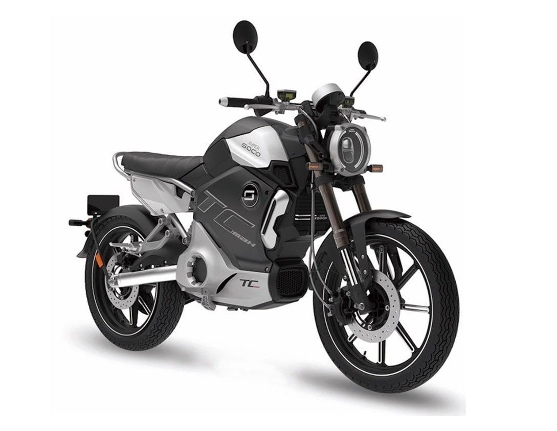 Elektromotorrad Super Soco TC Max Elektromotorrad Super Soco TC MAX seitlich in schwarz