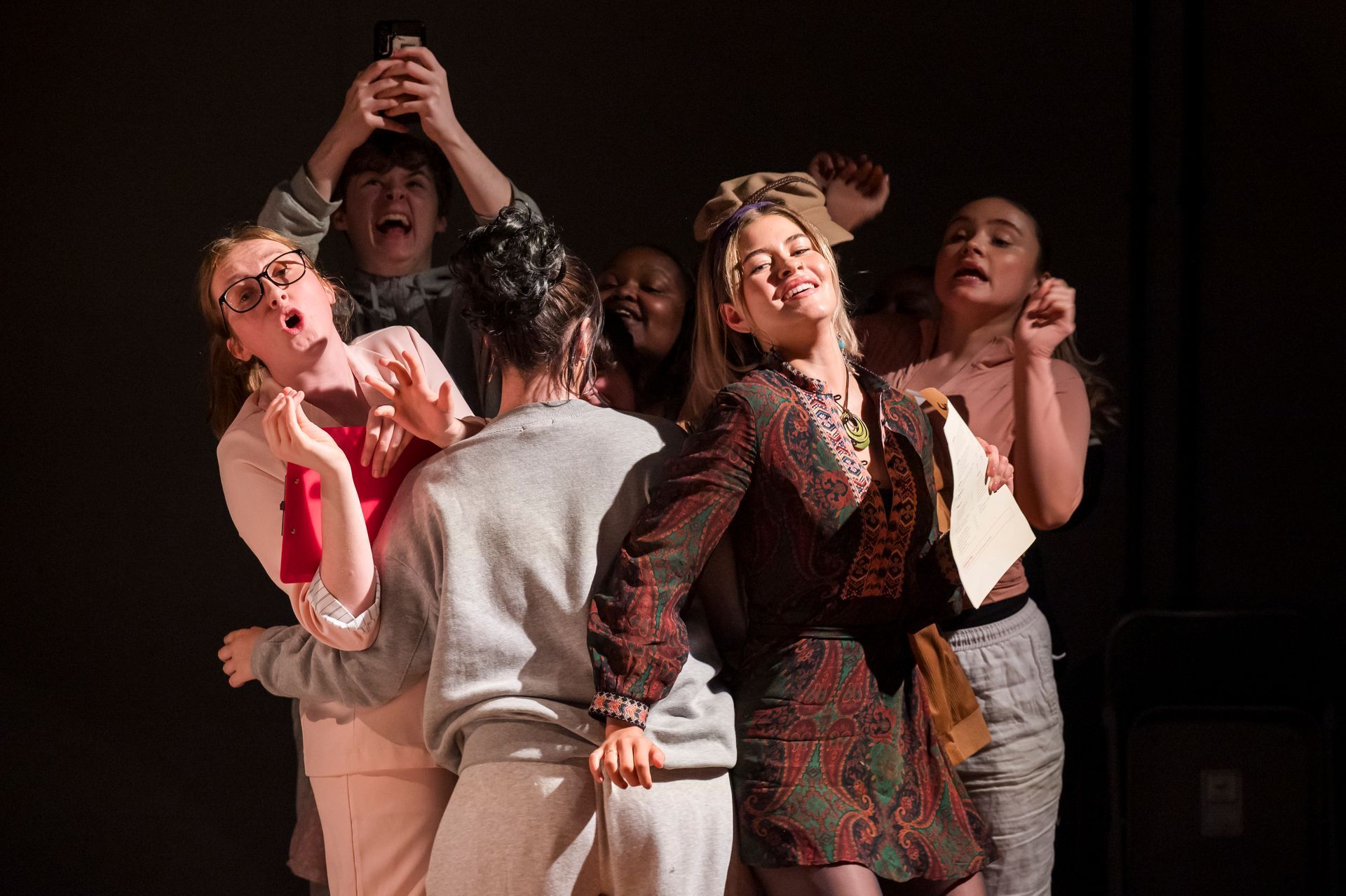 Photo by Robin Savage: Photo by Robin Savage: The Suicide - A Comedy by Suhayla El-Bushra after Erdman. ArtsEd CertHE Acting. Lyric Hammersmith Studio Theatre.