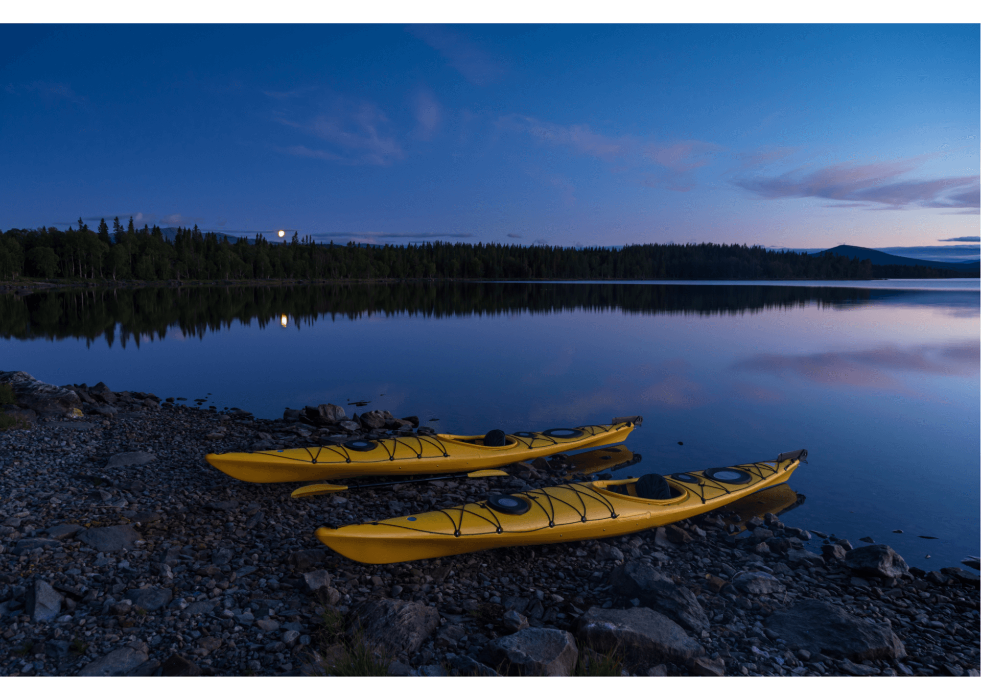Night Kayaking night kayaking on the shoreline