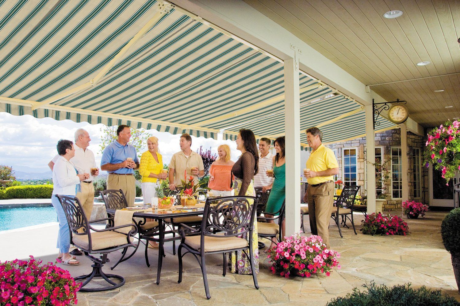 Sunsetter retractable awning dealer in central NY,   Sunsetter dealer in Syracuse, NY, Motorized awnings, best warranty, Awning installations