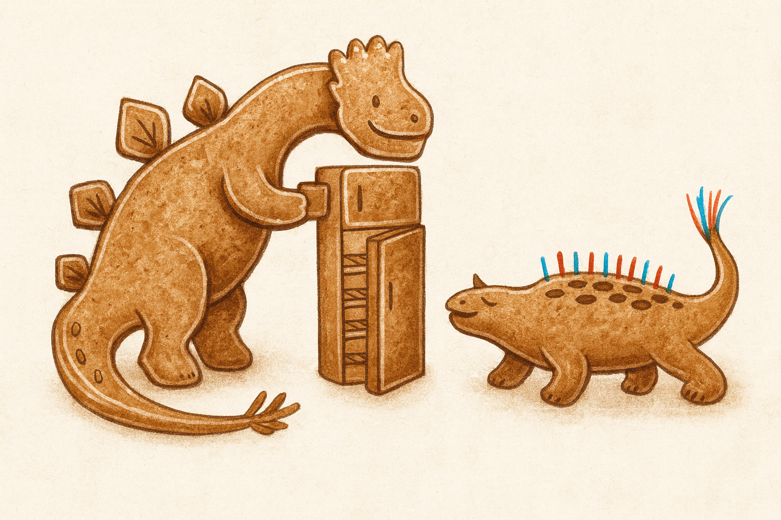 Polierosaurus Rex und Stemkosaurus. - Lebkuchenrezept