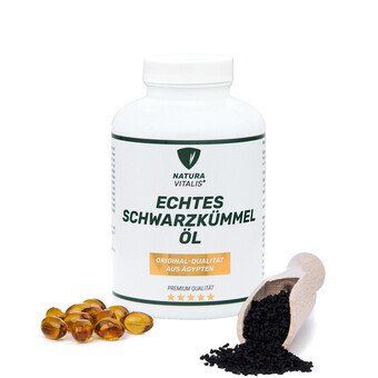 Echtes Schwarzkümmel-Öl
Das Gold der Pharaonen
360 Softgels