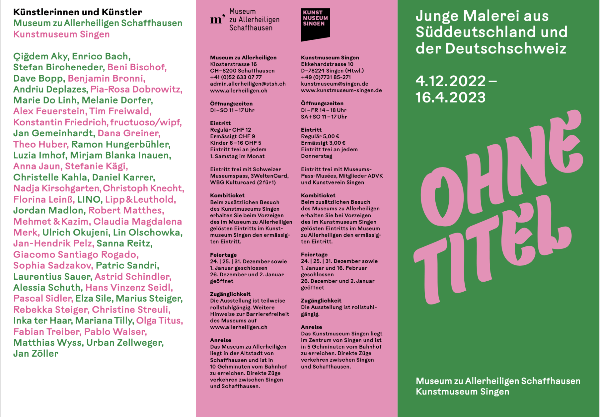 Museum zu Allerheiligen Schaffhausen, Ohne Titel,