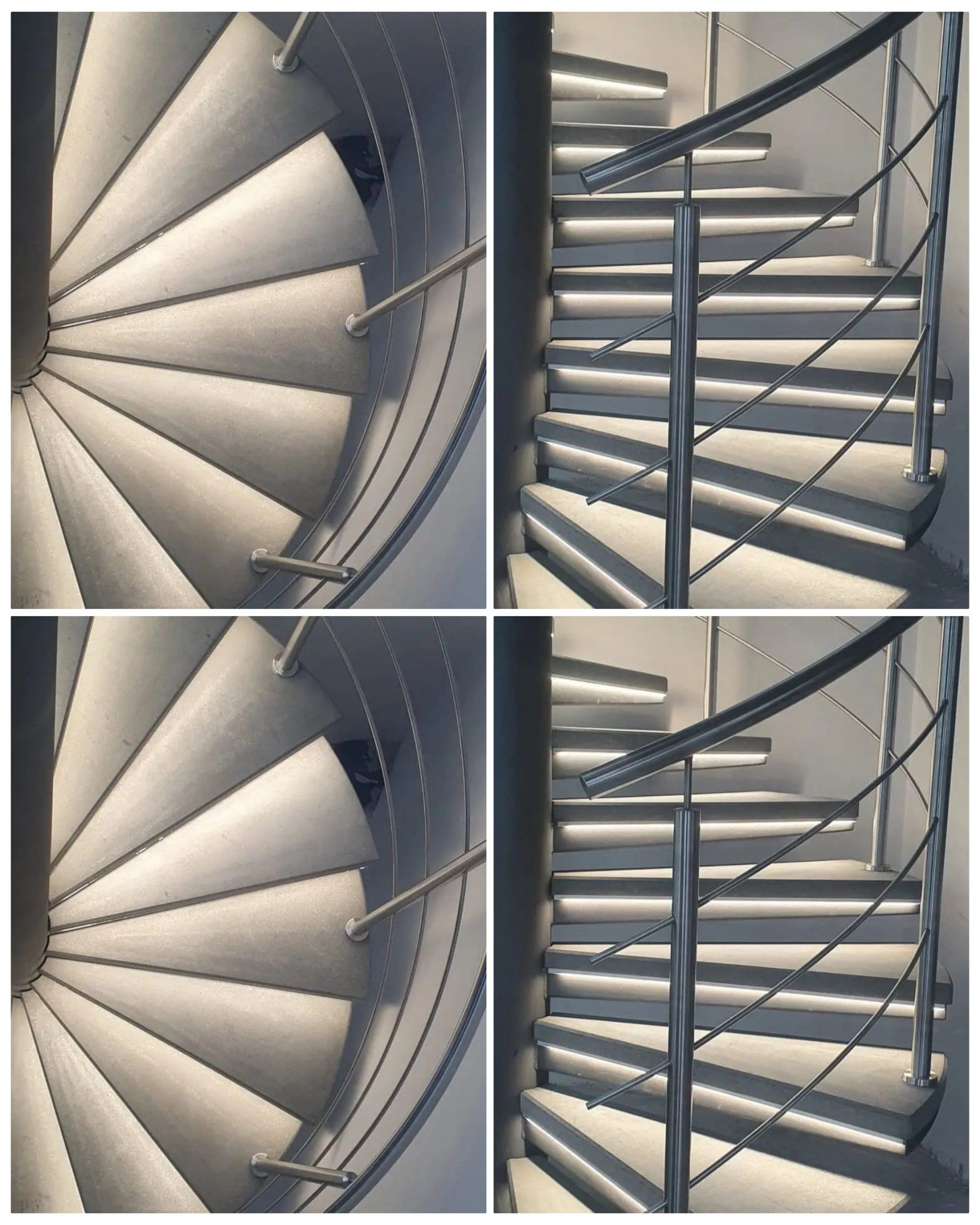 Spindeltreppe mit Beleuchtung