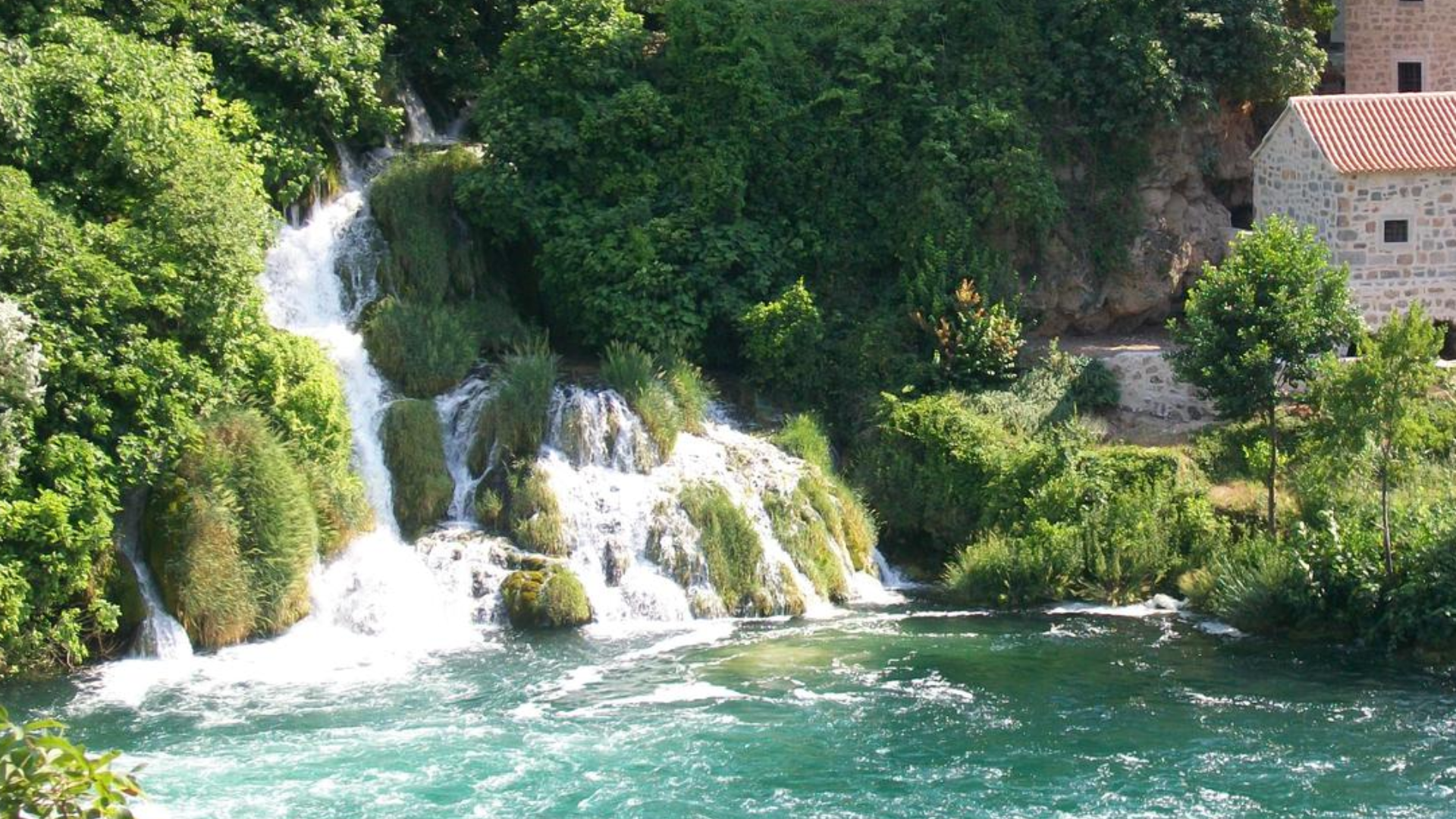 Yachtcharter Kroatien, Krka-Wasserfälle bei Šibenik