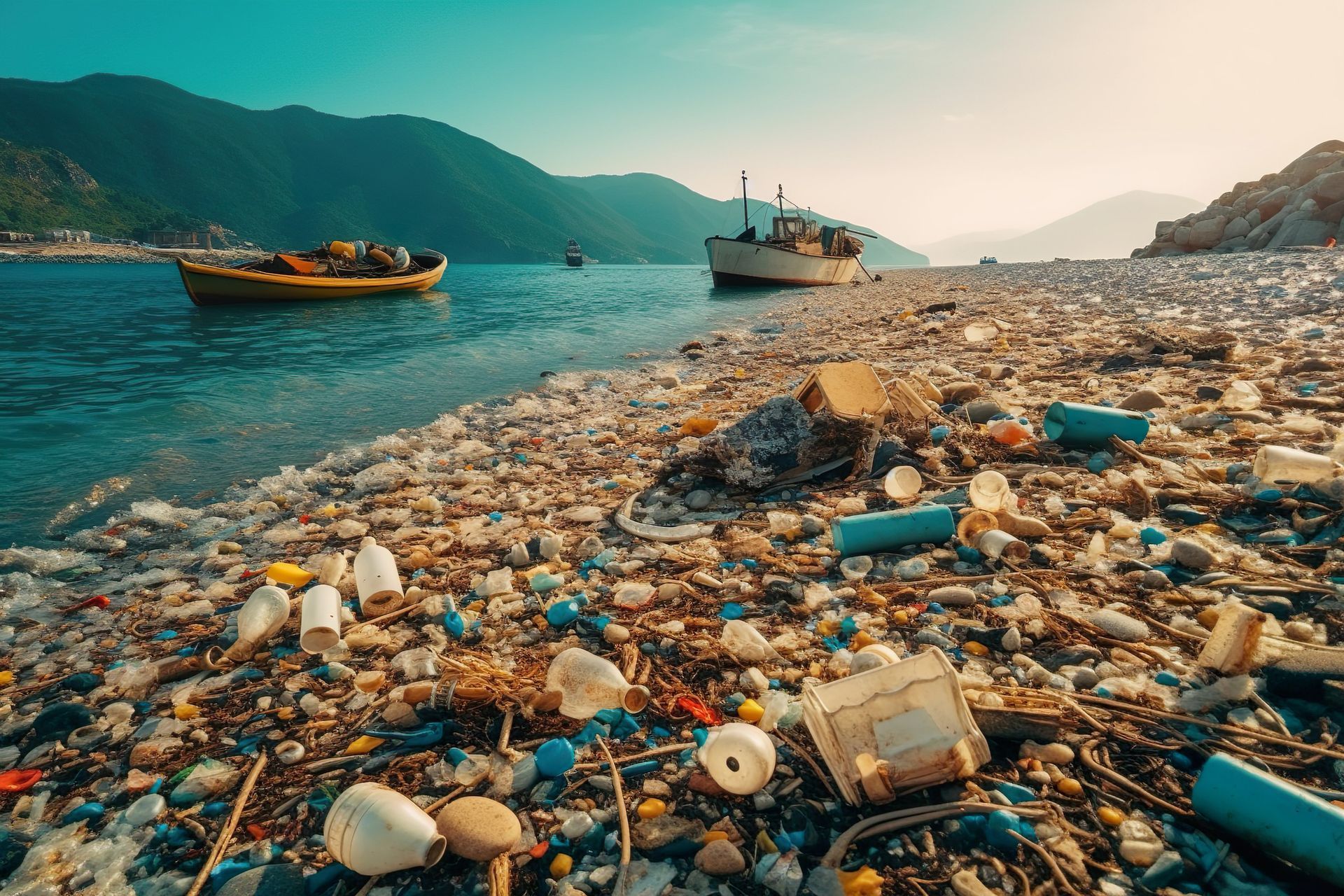 Plasitkmüll im Ozean