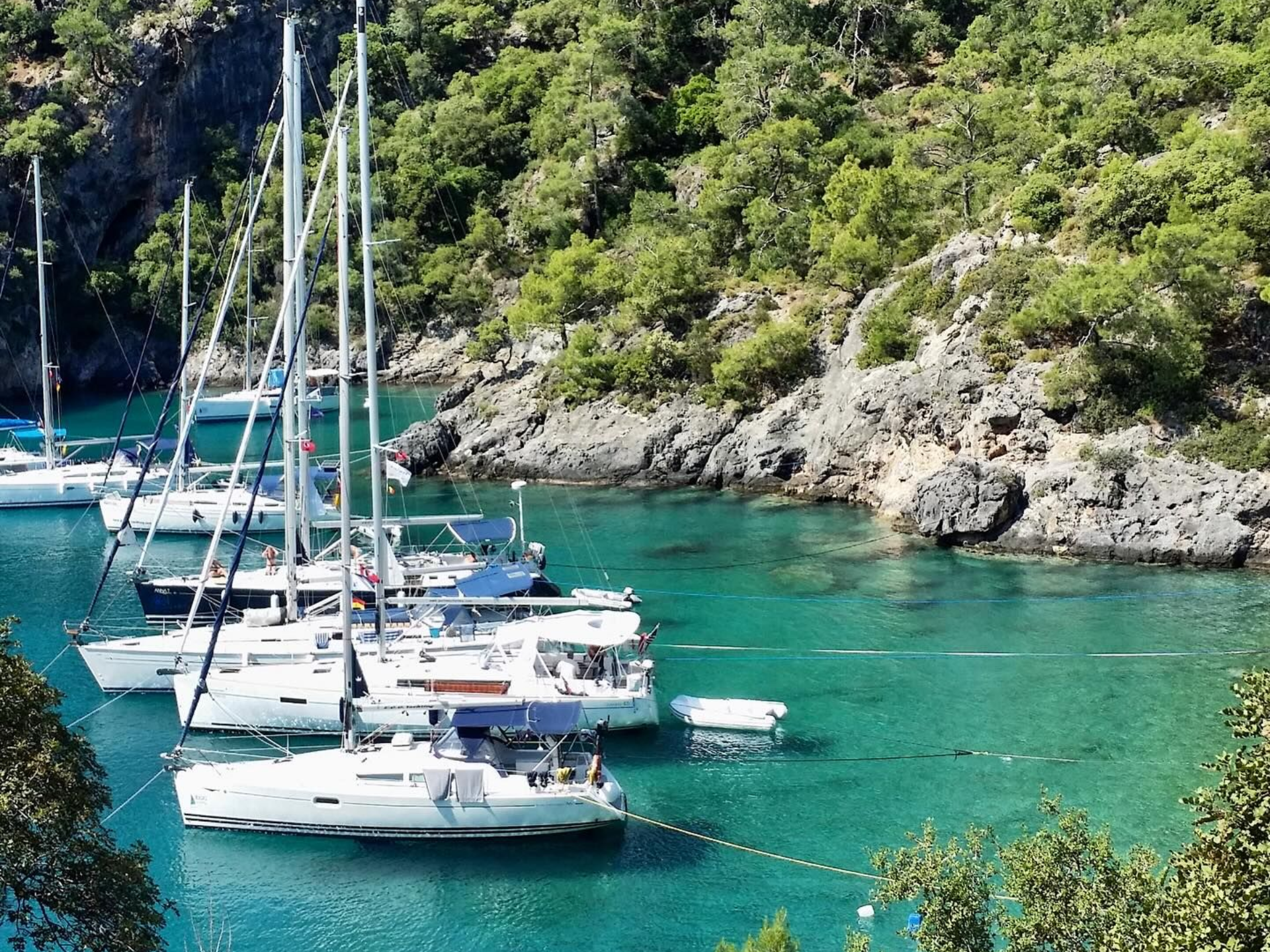 Yachtcharter Türkei, Segelyachten in der Cold Water Bay