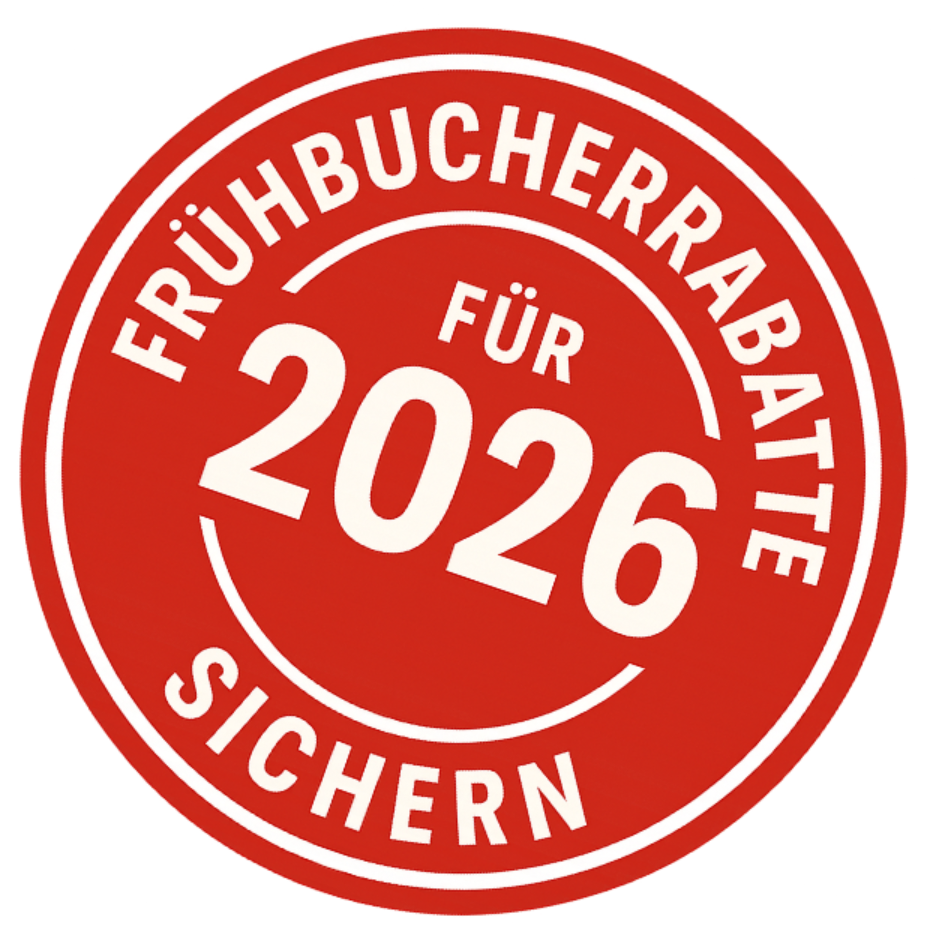 Frühbucherrabatte 2026 sichern, Button für eine schnelle suche