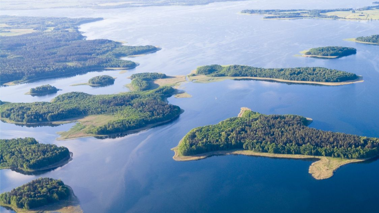 Hausbootferien in Polen, Blick auf Seekante