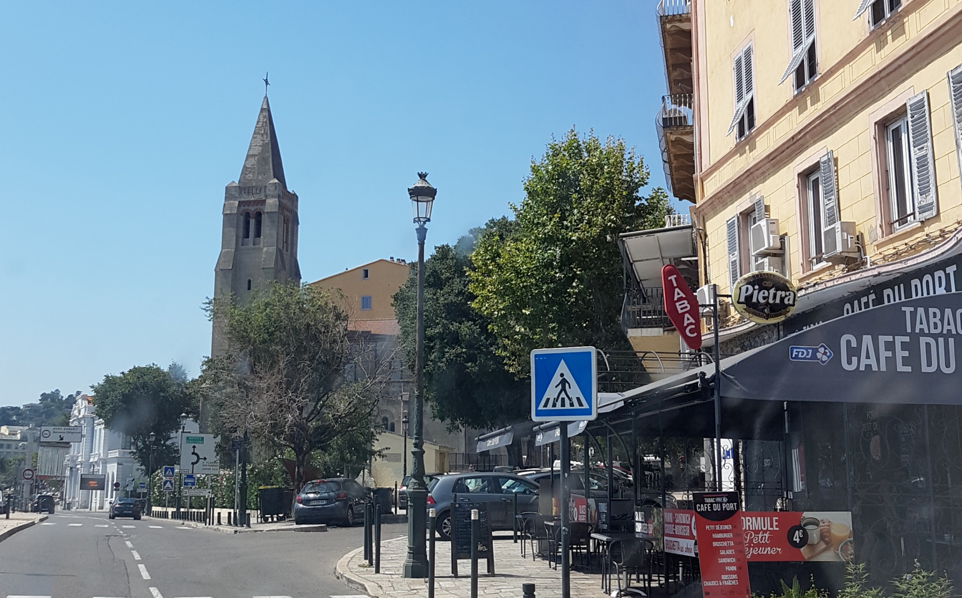 durch die Stadt Bastia Häuser Kirche, Straßen Stadt Bastia Korsika