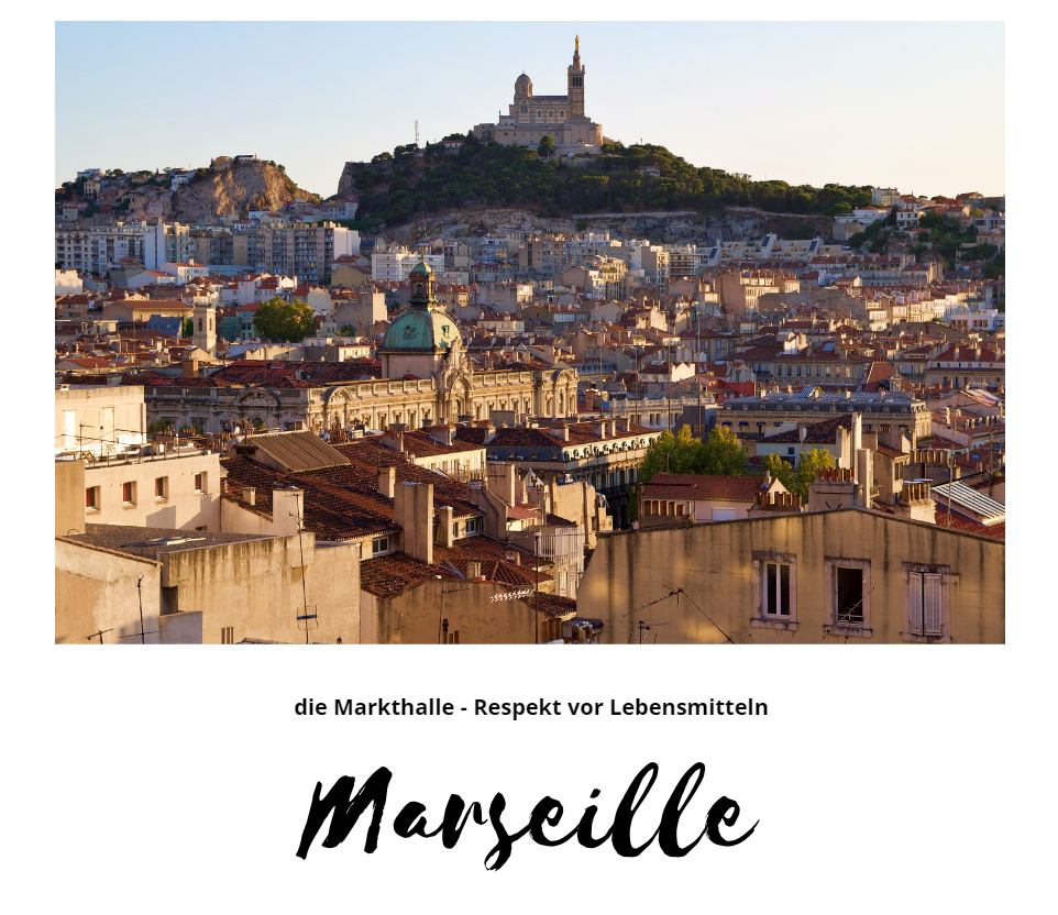 Blick auf die Stadt Marseille - Hintergrund Basilika Notre Dame de la Garde