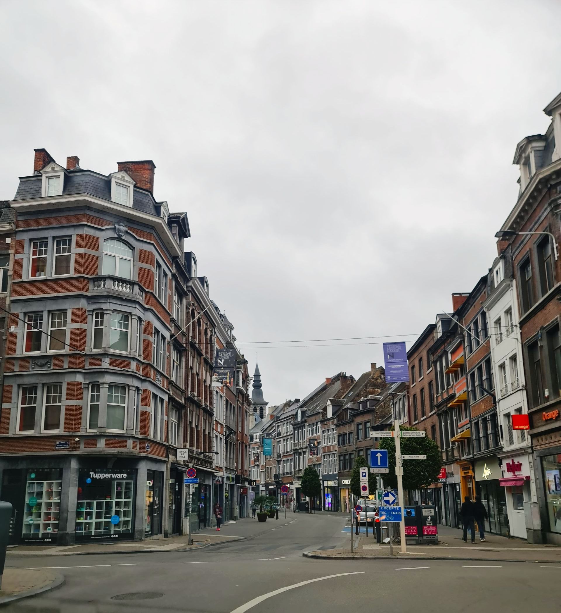 schöne Fachwerkhäuser in einer belgischen Stadt