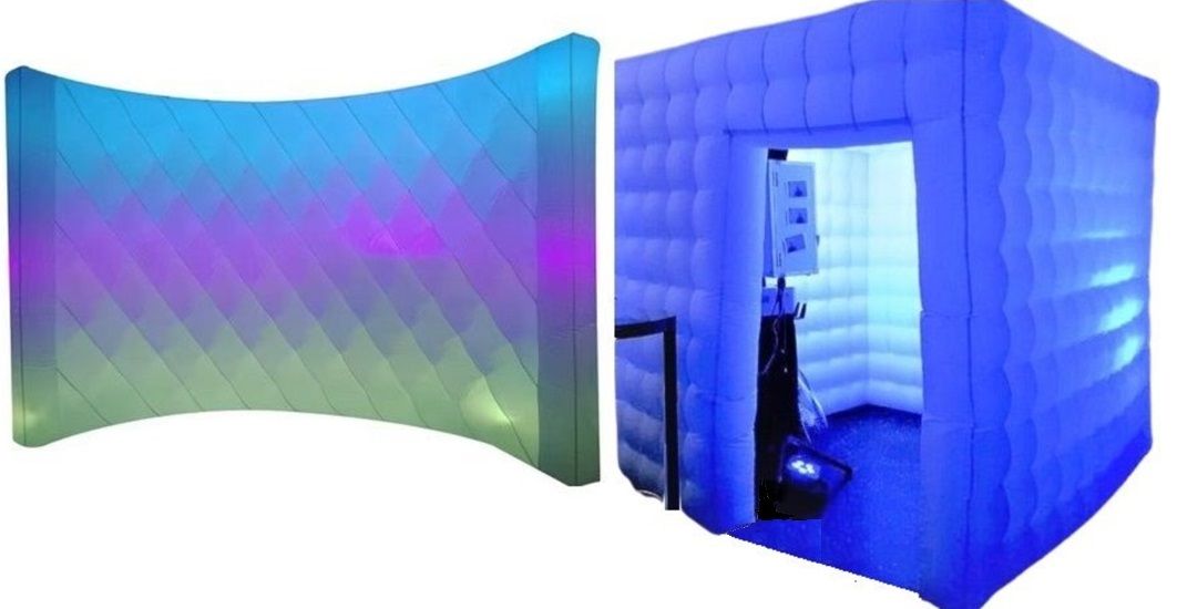 LED-Wand und Foto-Cube LED-Wand und Foto-Cube.
Aufblasbare Hintergrundsysteme - Der besonderer Blickfang für Ihre Veranstaltung.