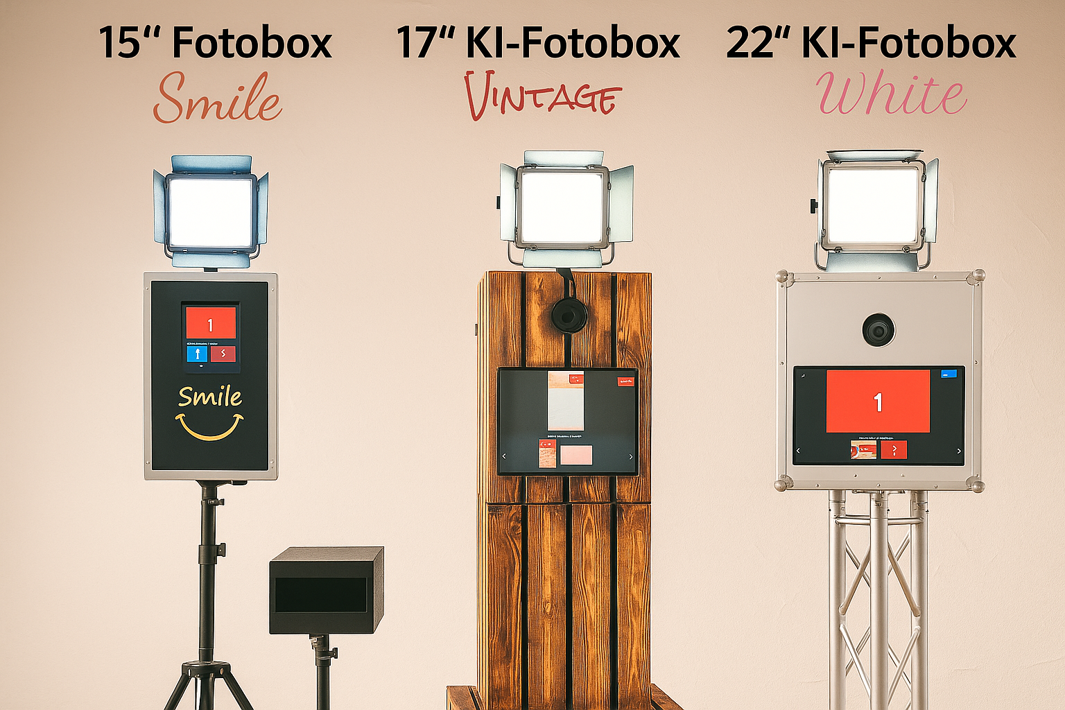 Unsere Fotobox Smile im Einsatz auf einer Hochzeit im Eventcenter Haverlahwiese