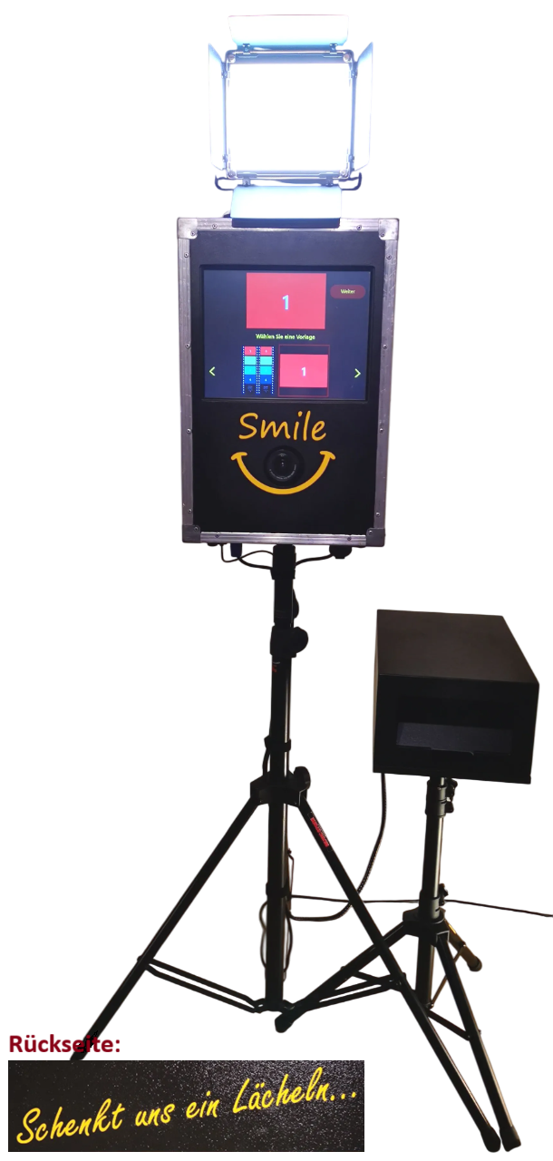 FotoBox 1 'Smile' mit Drucker (optional) Unsere kompakte Fotobox