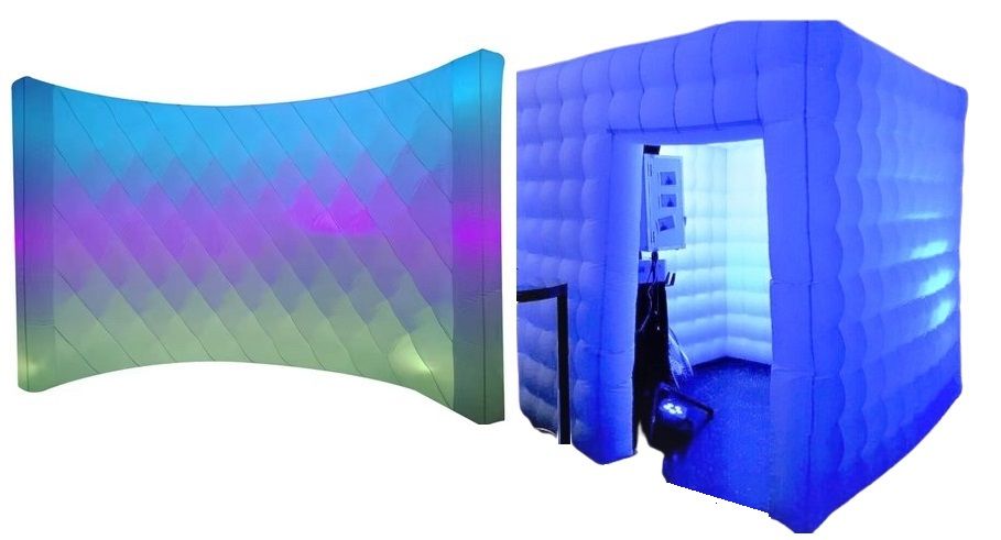 LED-Wand und Foto-Cube LED-Wand und Foto-Cube.
Aufblasbare Hintergrundsysteme - Der besonderer Blickfang für Ihre Veranstaltung.