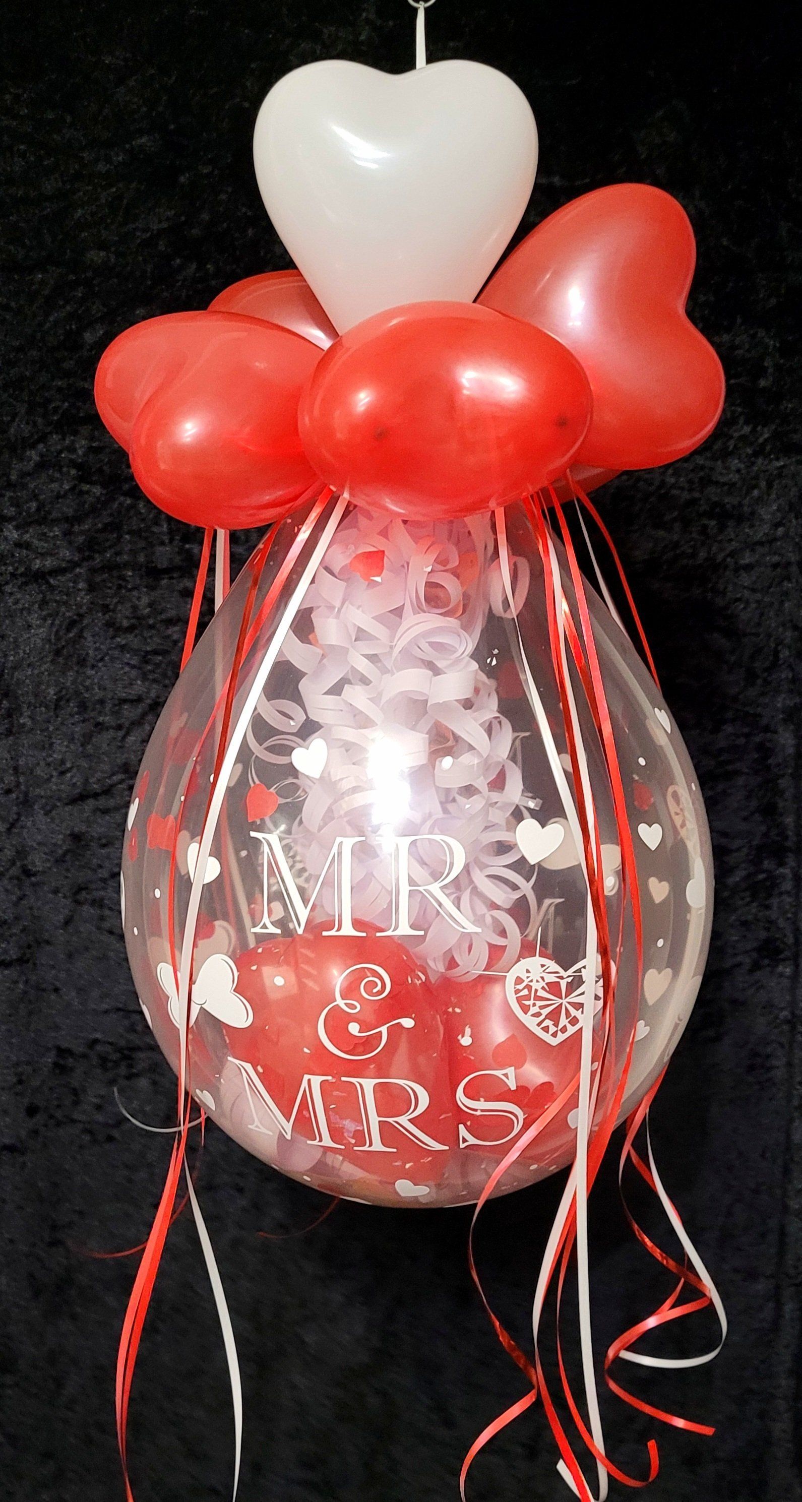 Geschenkballon, Verpackungsballon, Herzballon, Hochzeit, Liebe, Geldgeschenk, Gutschein verschenken