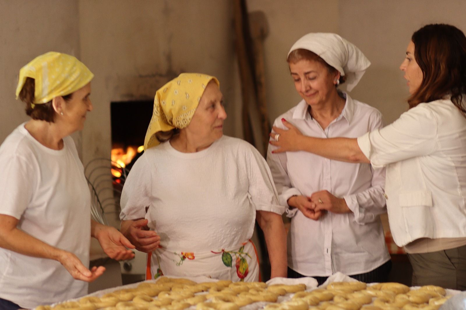 Mafalda Inglese durante una cooking class