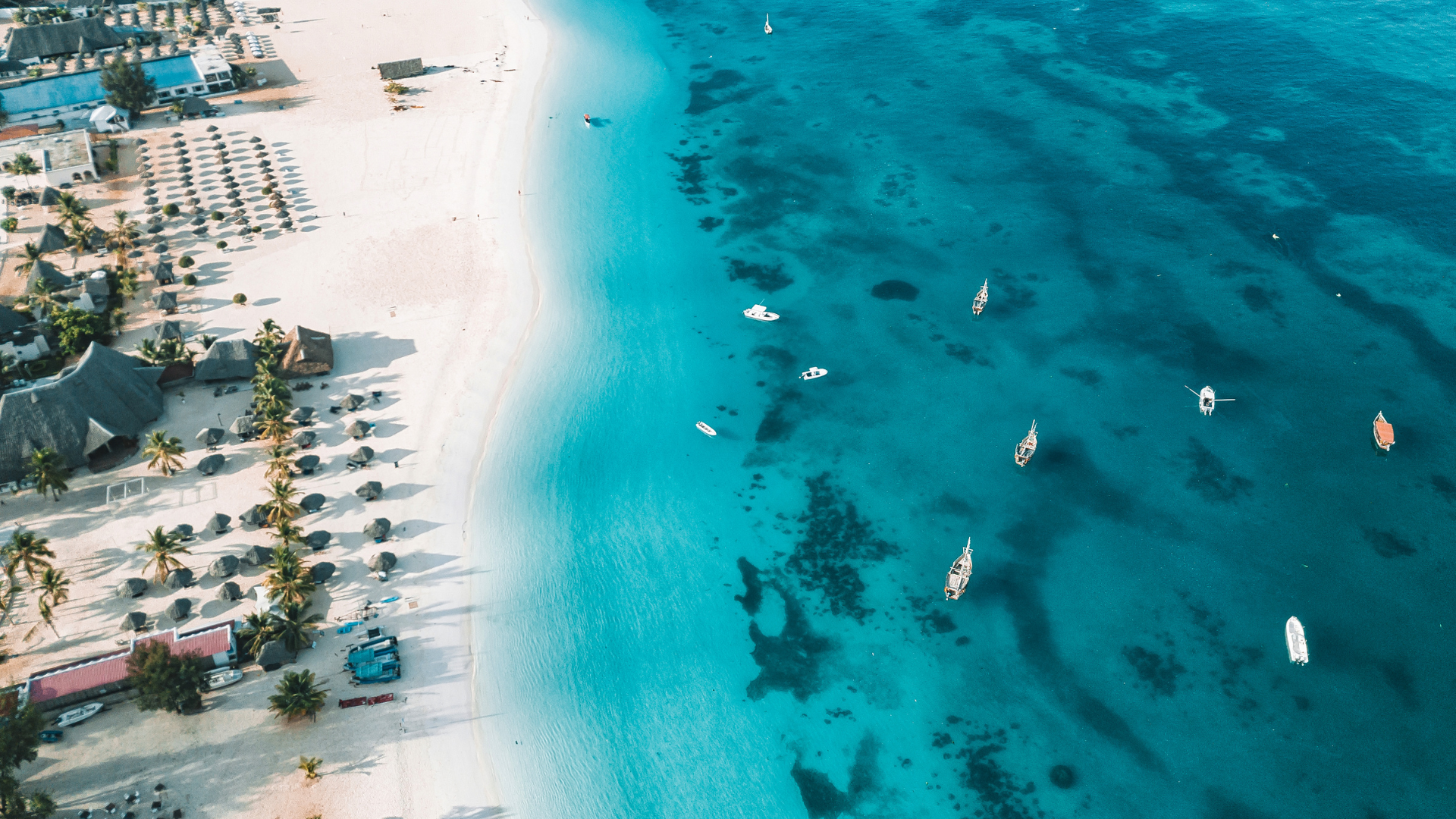 spiaggia dell'isola di Zanzibar