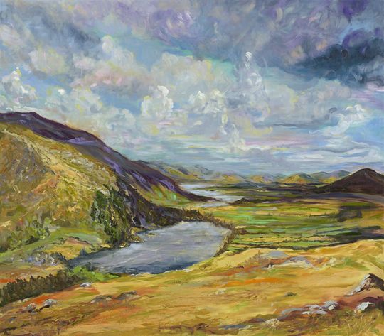 Healy Pass, Ireland - 42x48 in - Sold Healy Pass, Ireland, Oil Painting
