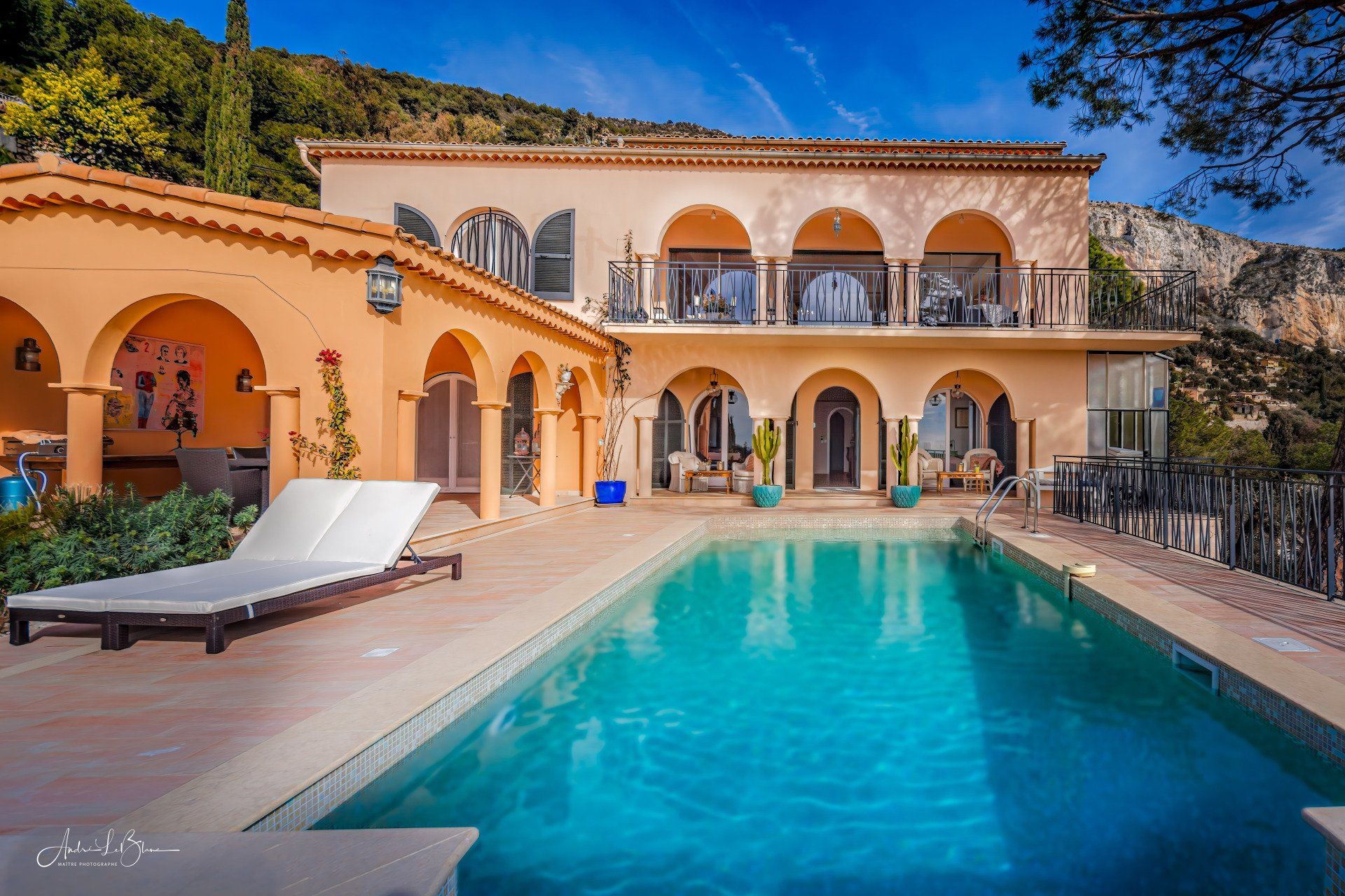 © André LeBlanc, Piscine de la villa Philae à Menton Garavan 06500