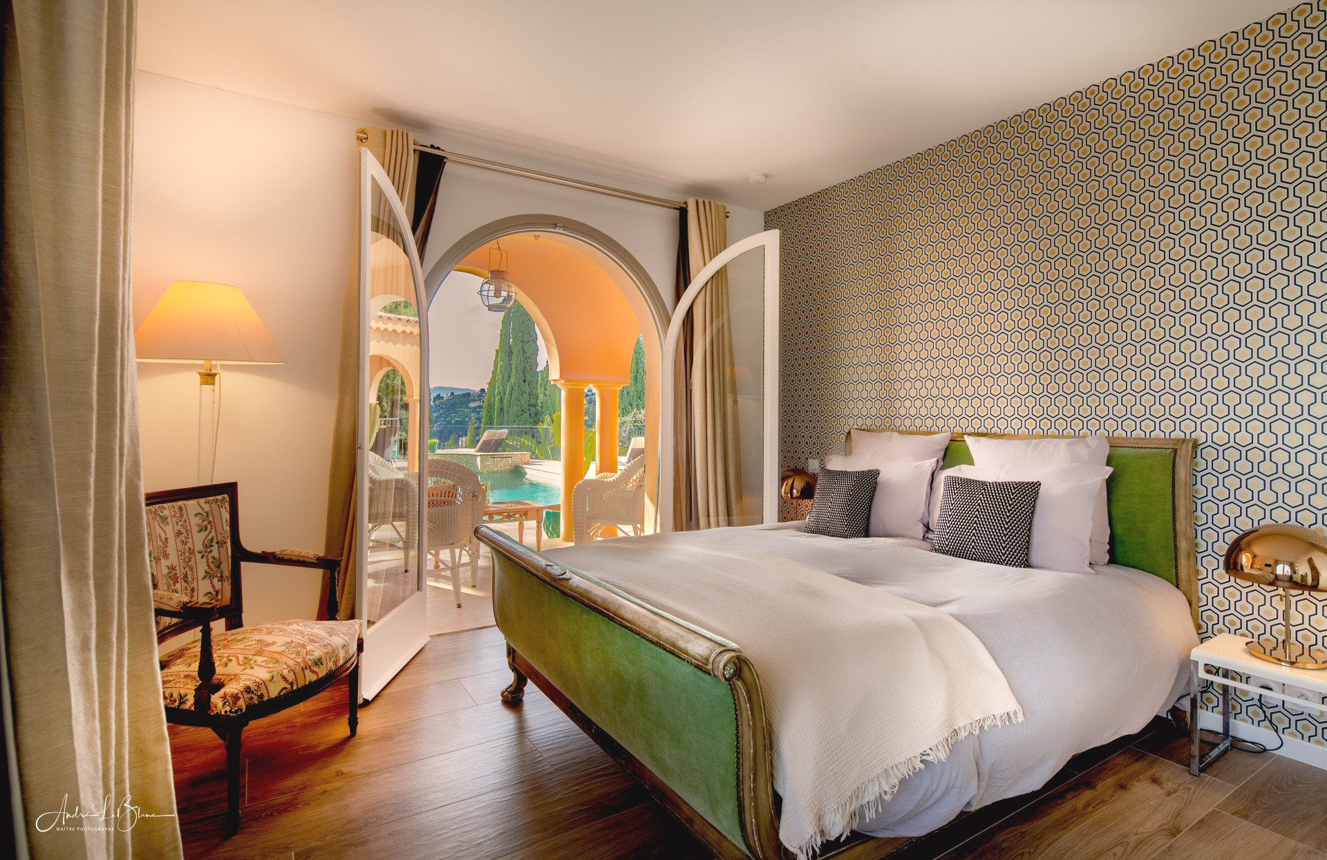 © André LeBlanc, Chambre de la villa Philae à Menton Garavan 06500