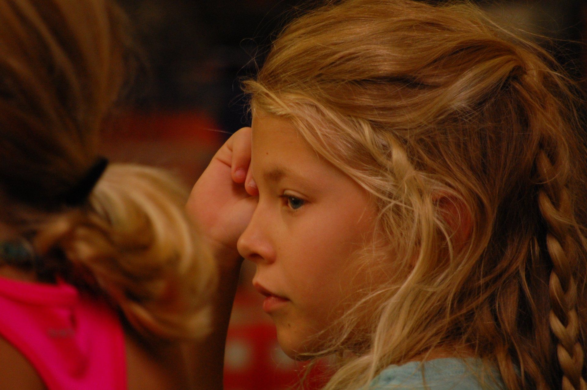 girl with wavy long hair