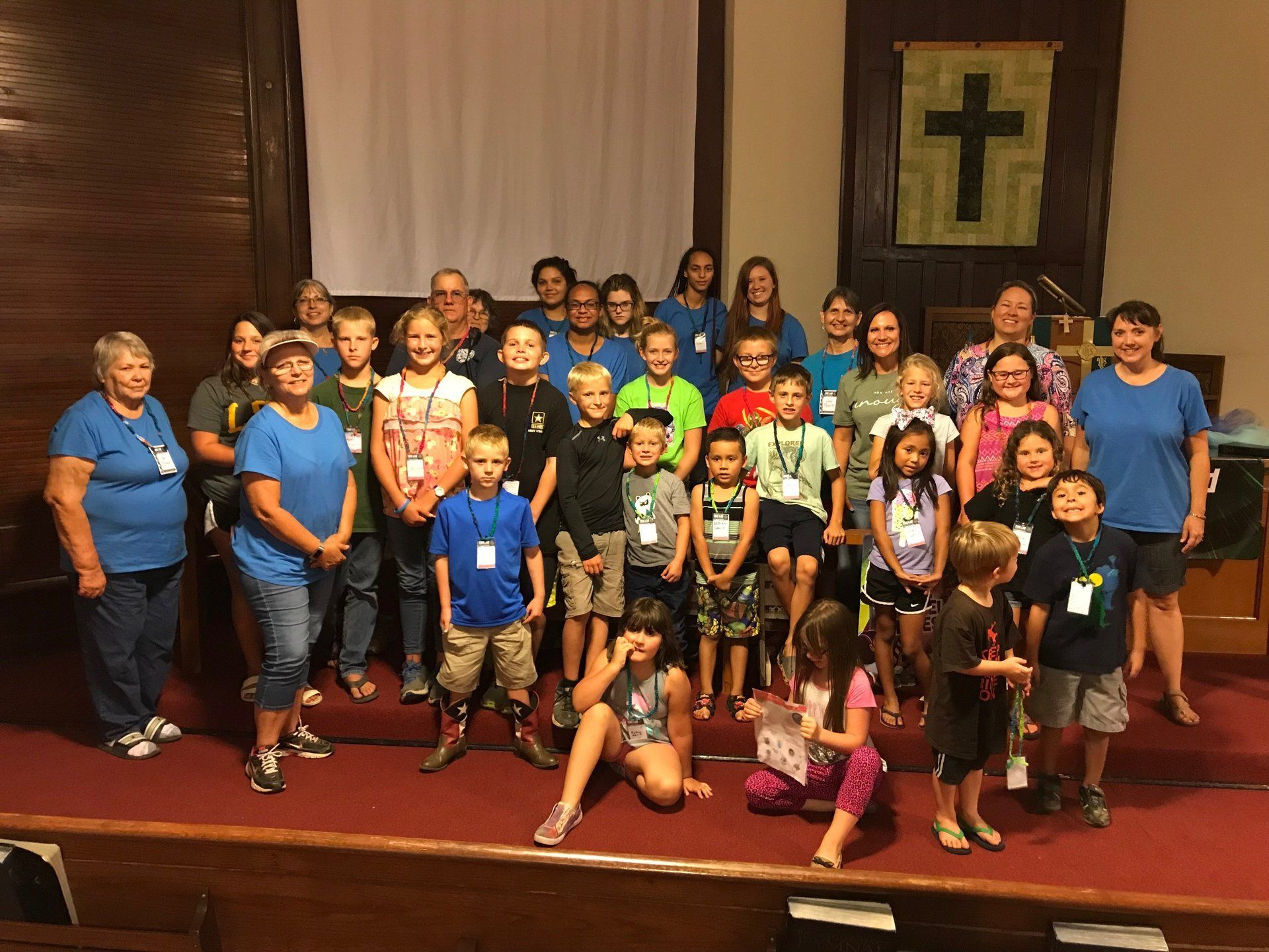 group of children and adults