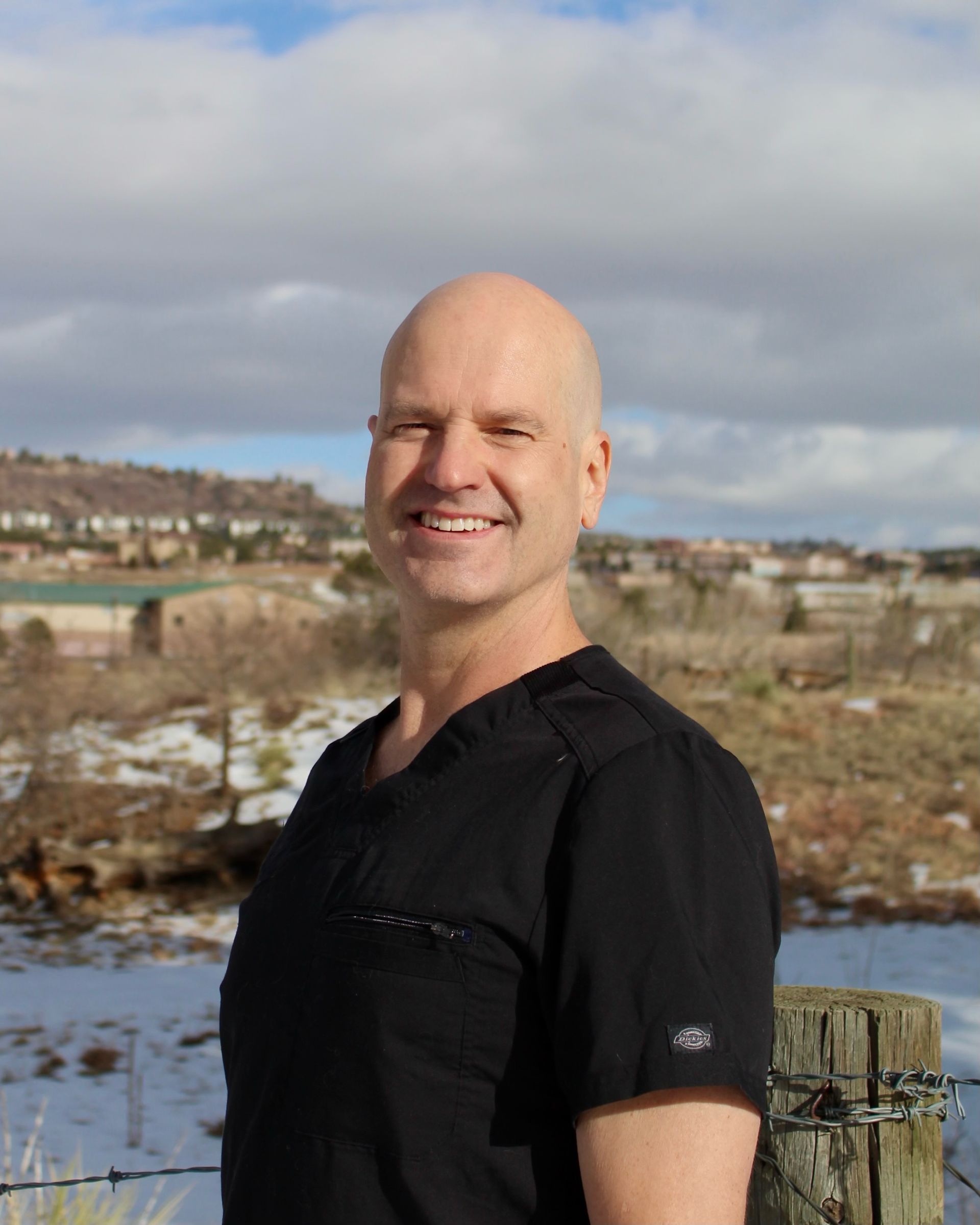 Greg Shim in Castle Rock of Greg Shim Acupuncture with cupping and microneedling.