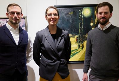 Kay-H. Hörster, Museumsleiterin Dr. Katharina Weick-Joch und Dr. Kai Krieger. Foto: Dagmar Klein/Gießen.